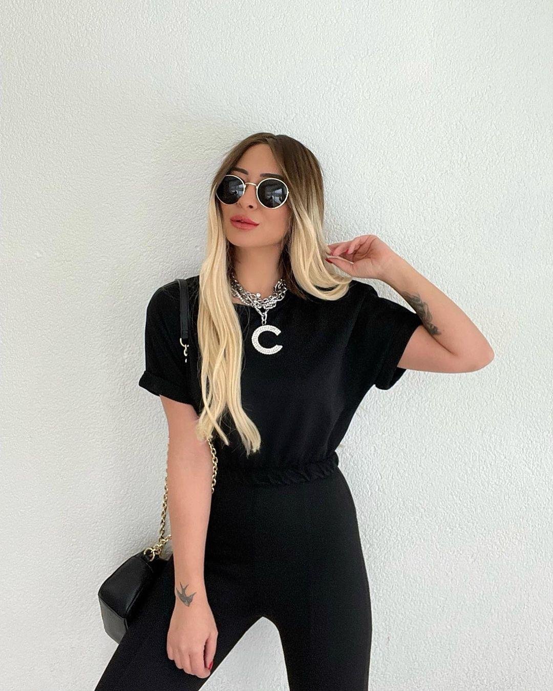 Lastikli Crop Tshirt