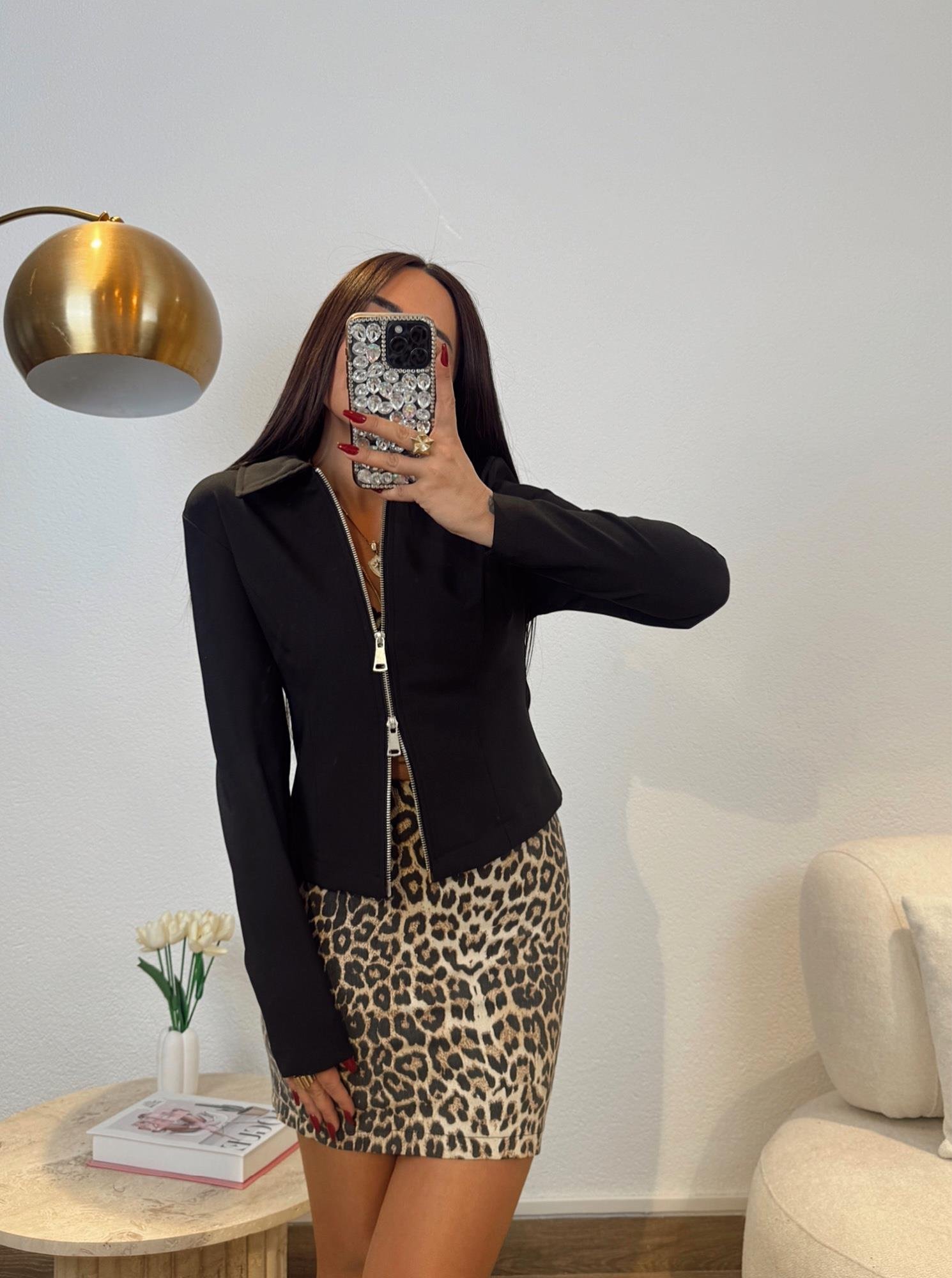 Leopar Desen Mini Etek