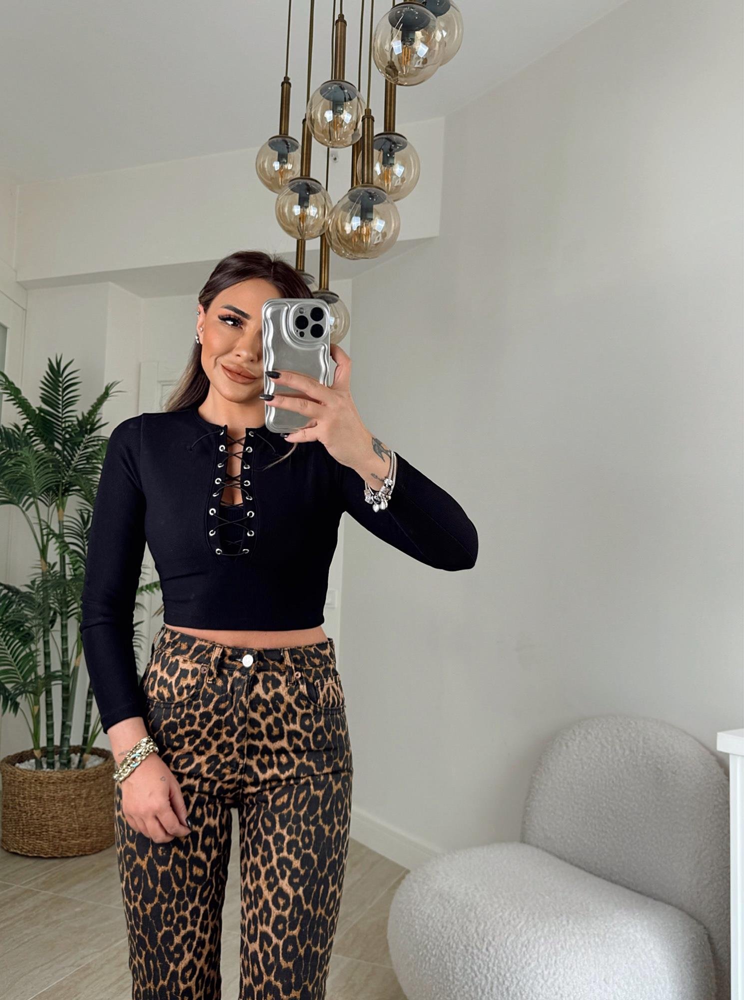 Leopar Desen Z.A Model Mom Jean