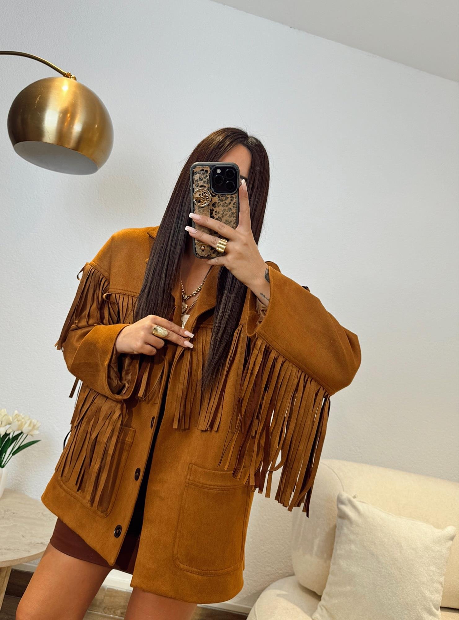 Likralı Kahve Mini Etek
