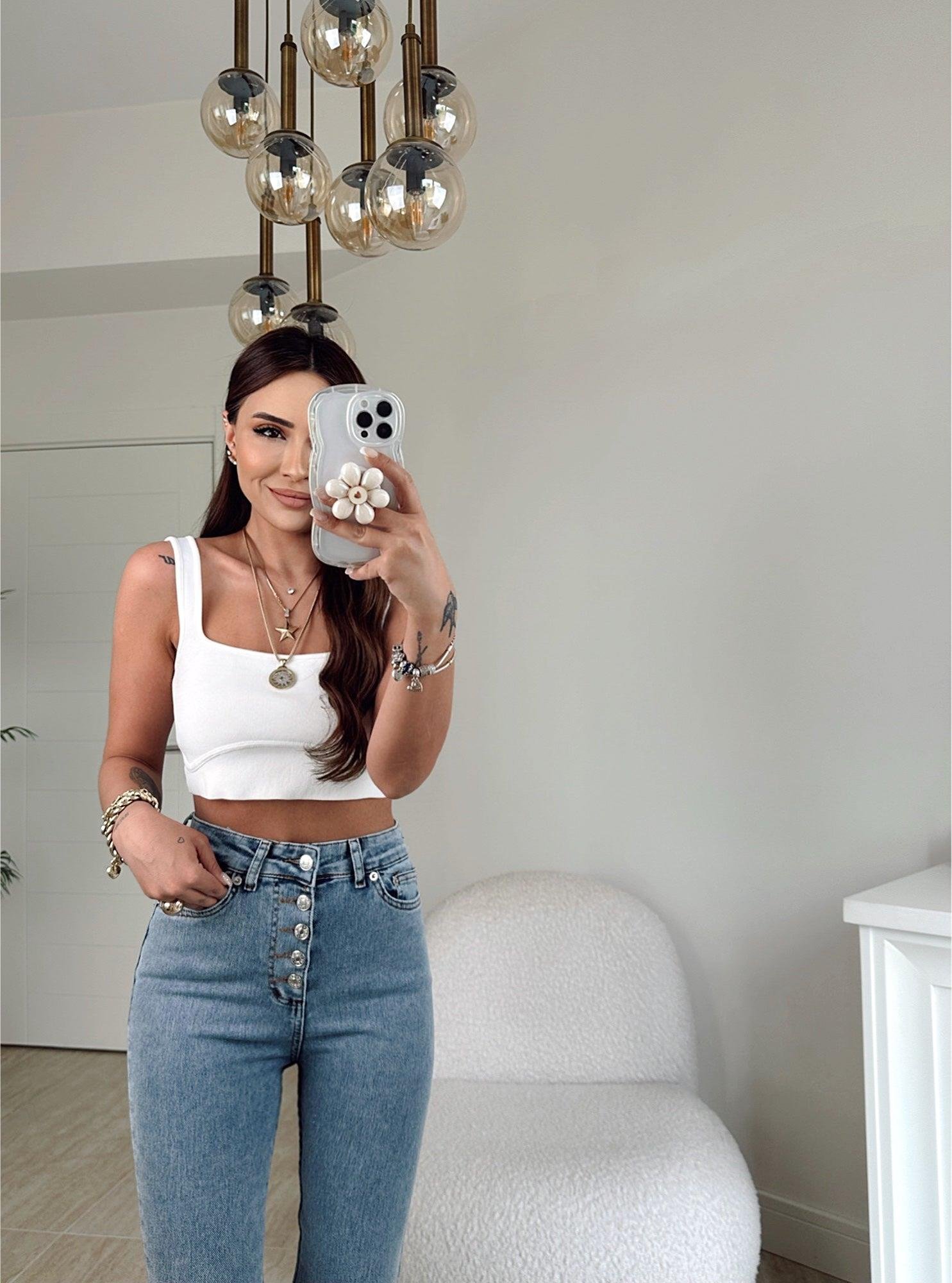 Love Me Toparlayıcı Mavi Skinny Jean