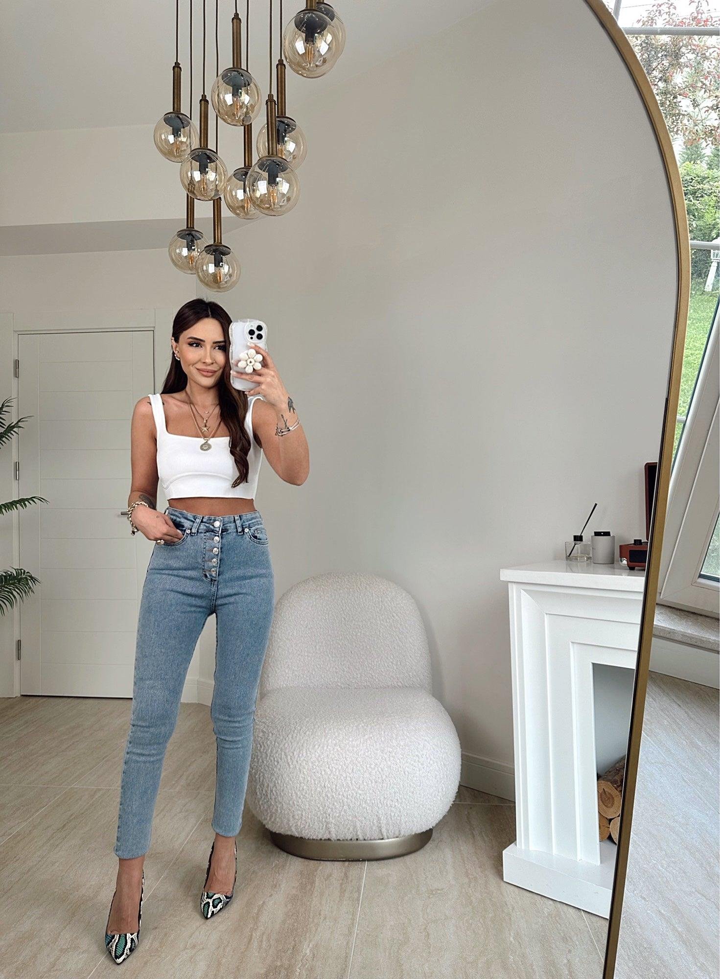 Love Me Toparlayıcı Mavi Skinny Jean