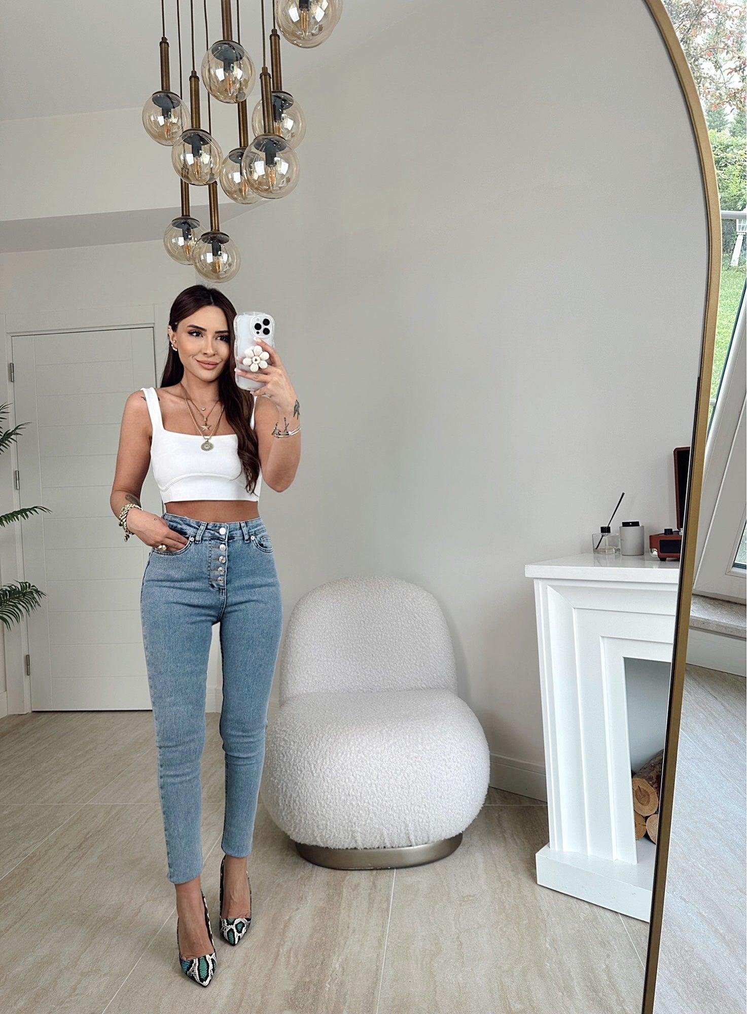 Love Me Toparlayıcı Mavi Skinny Jean