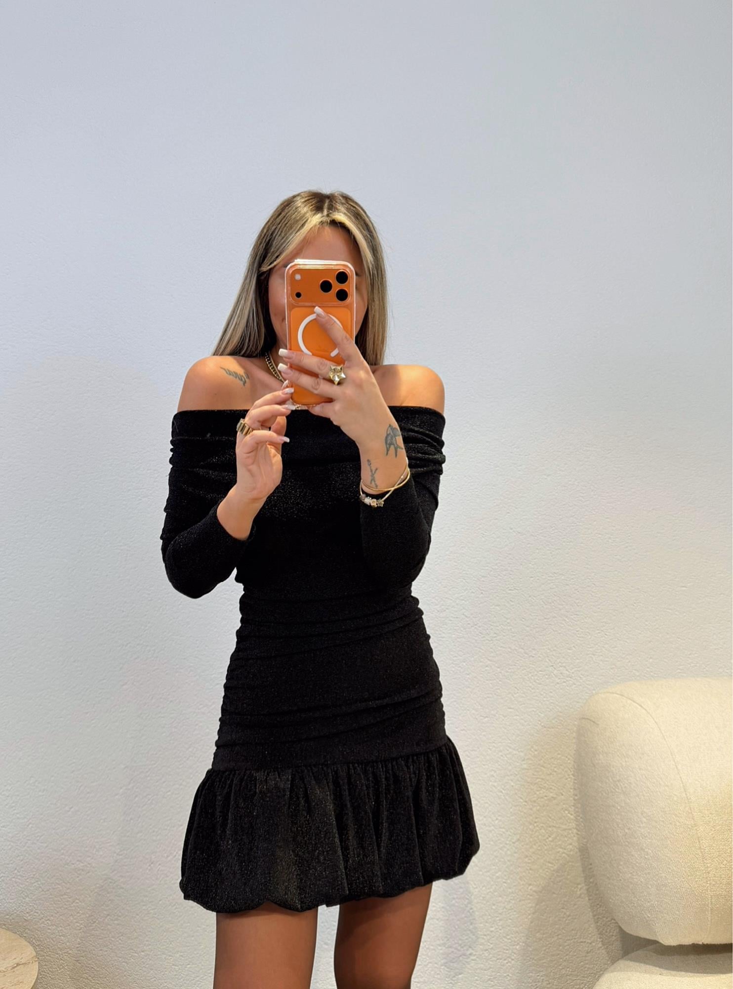 Madonna Yaka Simli Mini Elbise