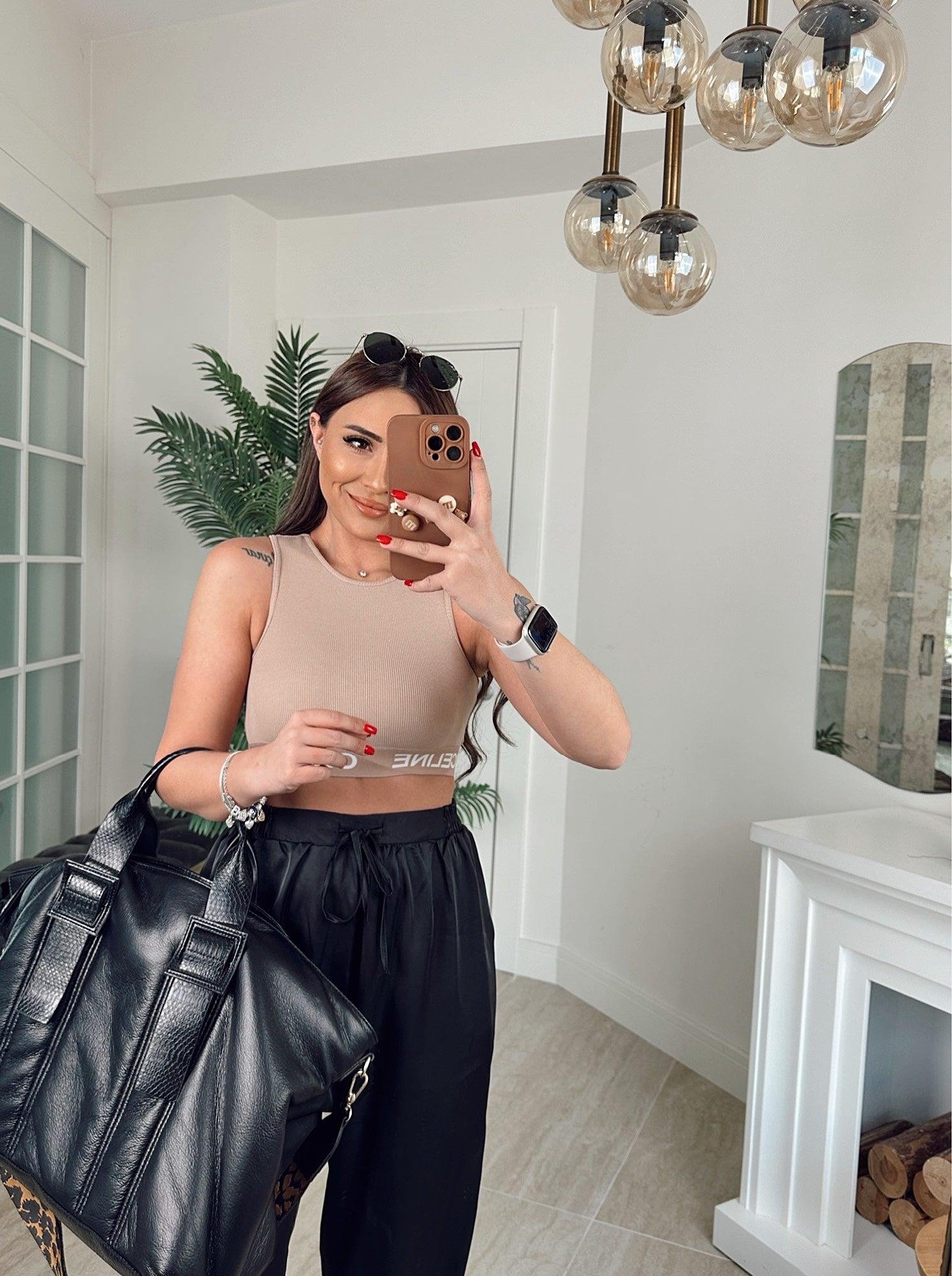 Marka Model Halter Yaka Taba Crop
