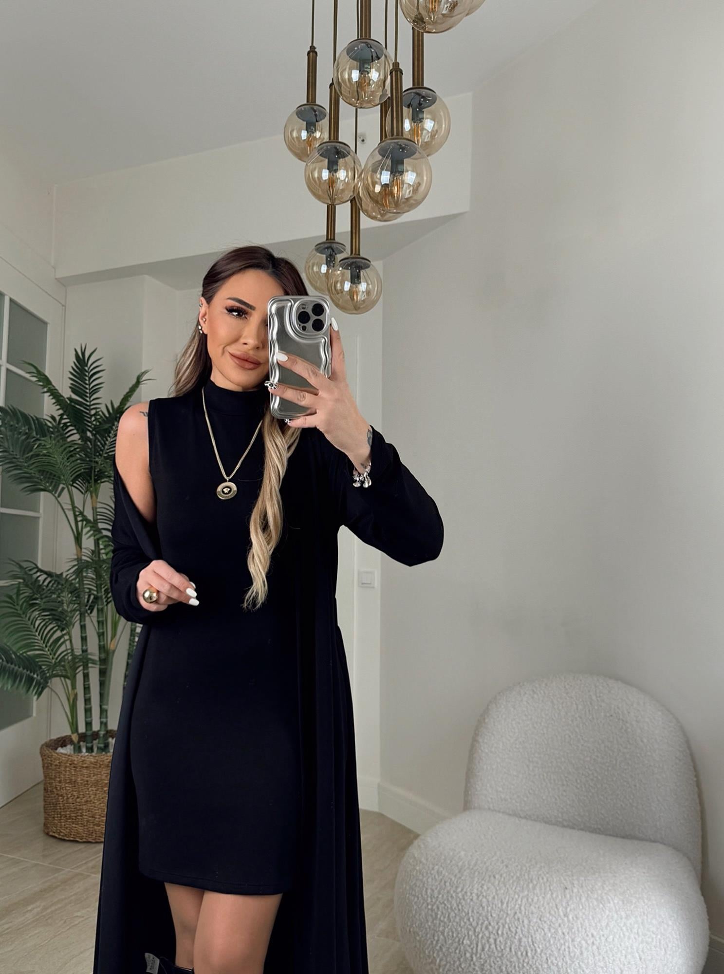 Mini Elbise & Maxi Hırka Takım