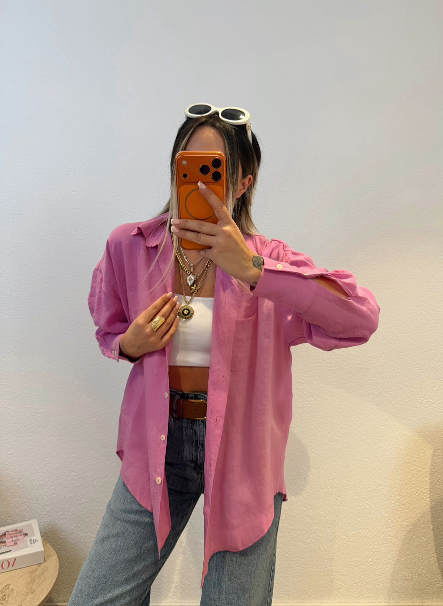 Modal Basic Pembe Gömlek
