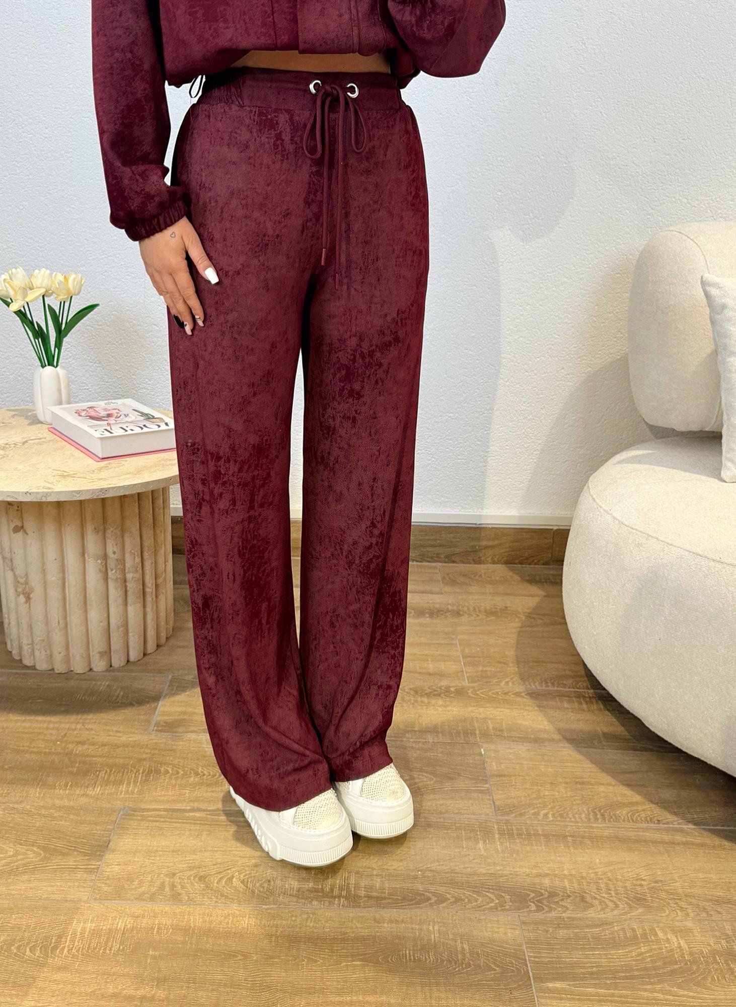 Modal Doku Bordo Batik Desen Premium Takım