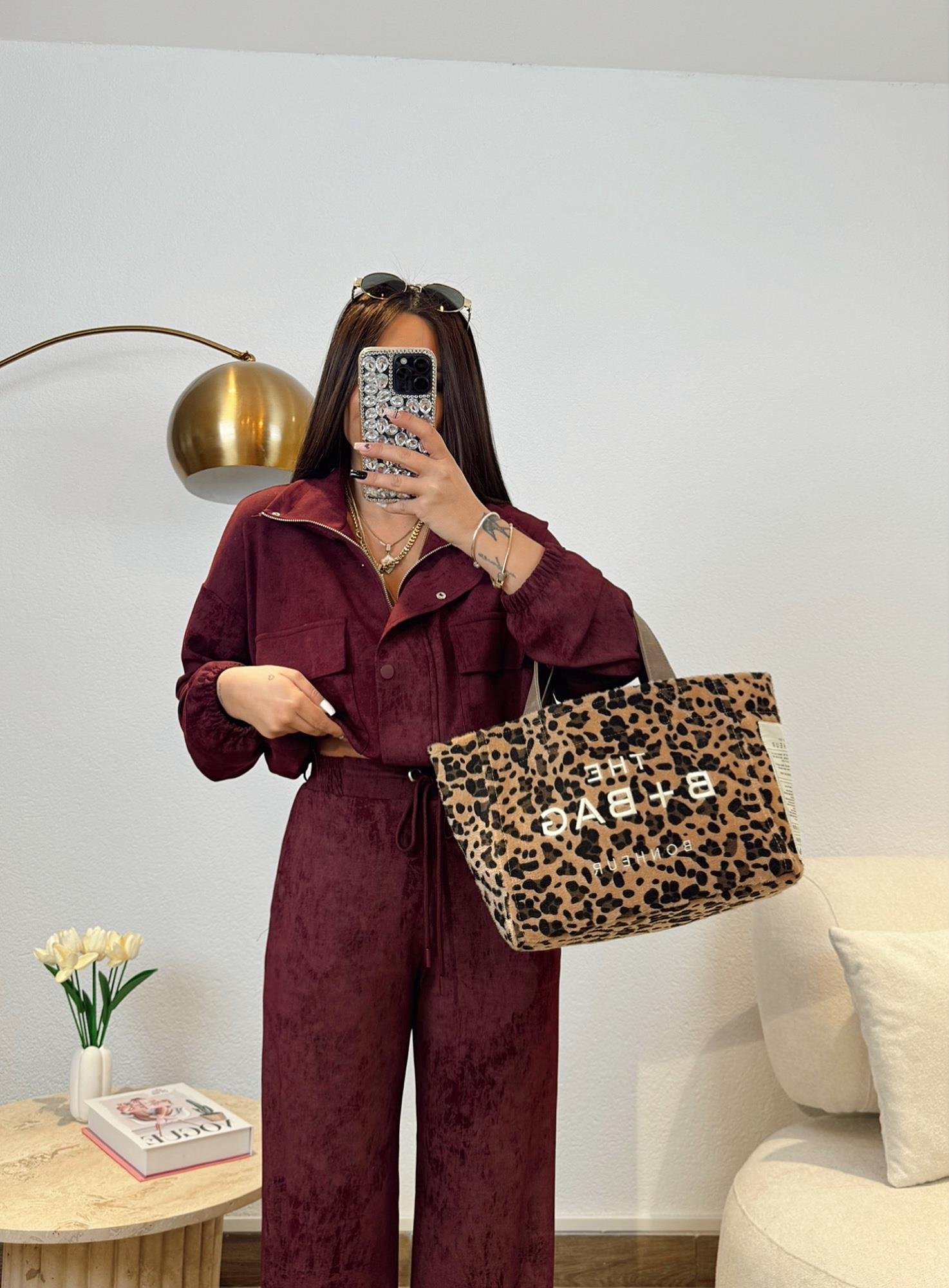 Modal Doku Bordo Batik Desen Premium Takım