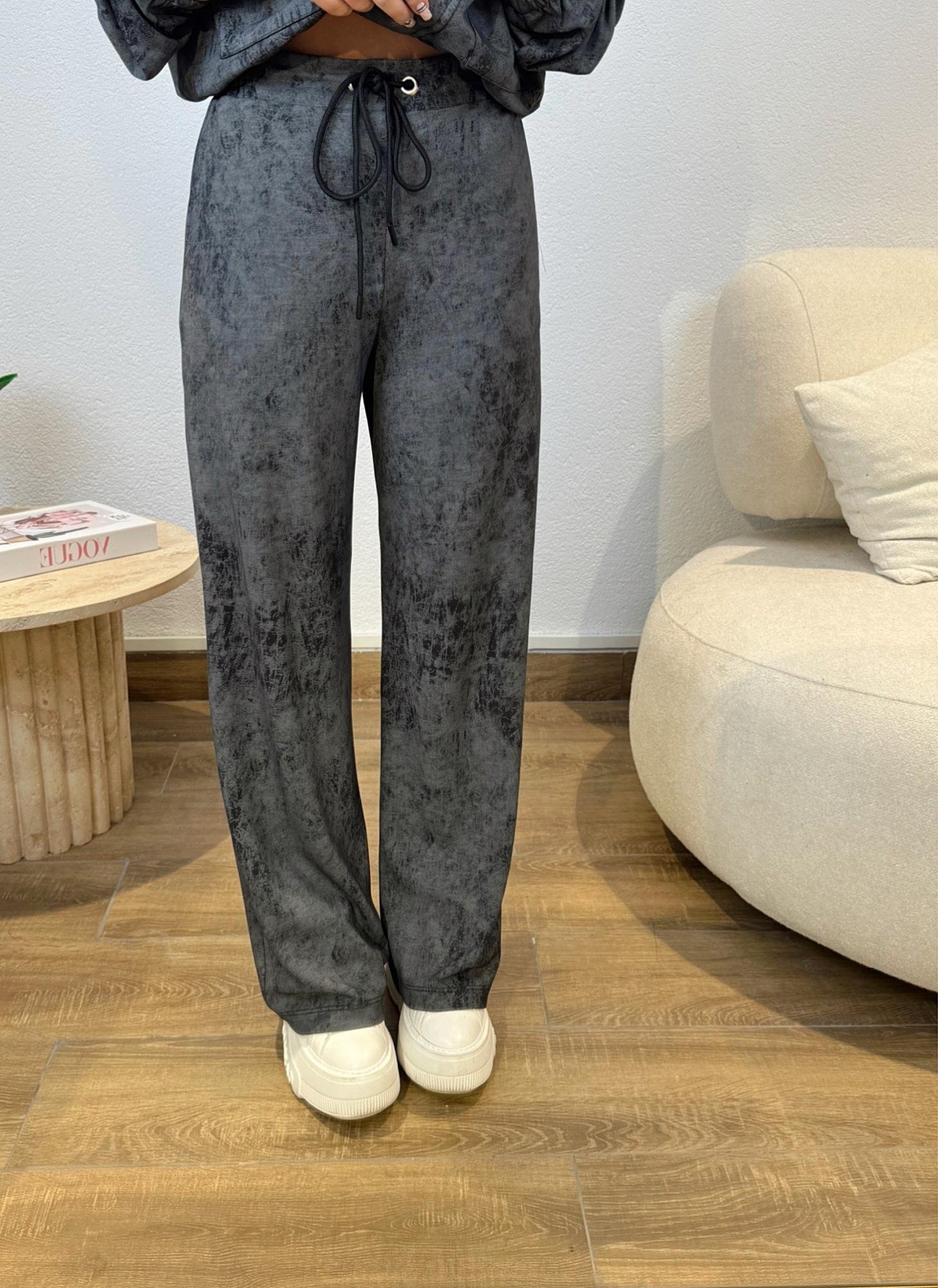 Modal Doku Gri Batik Desen Premium Takım