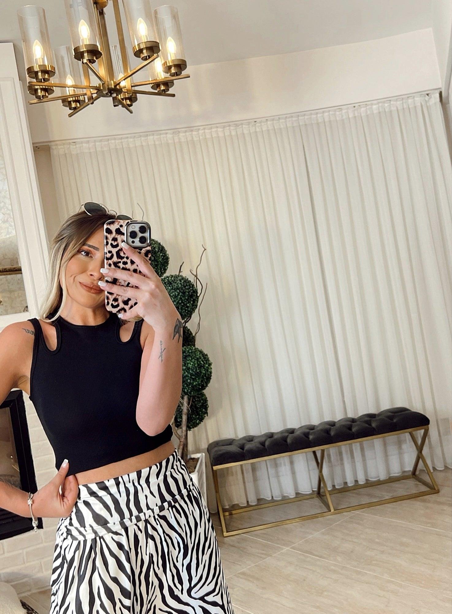 Modal Dokulu Zebra şalvar