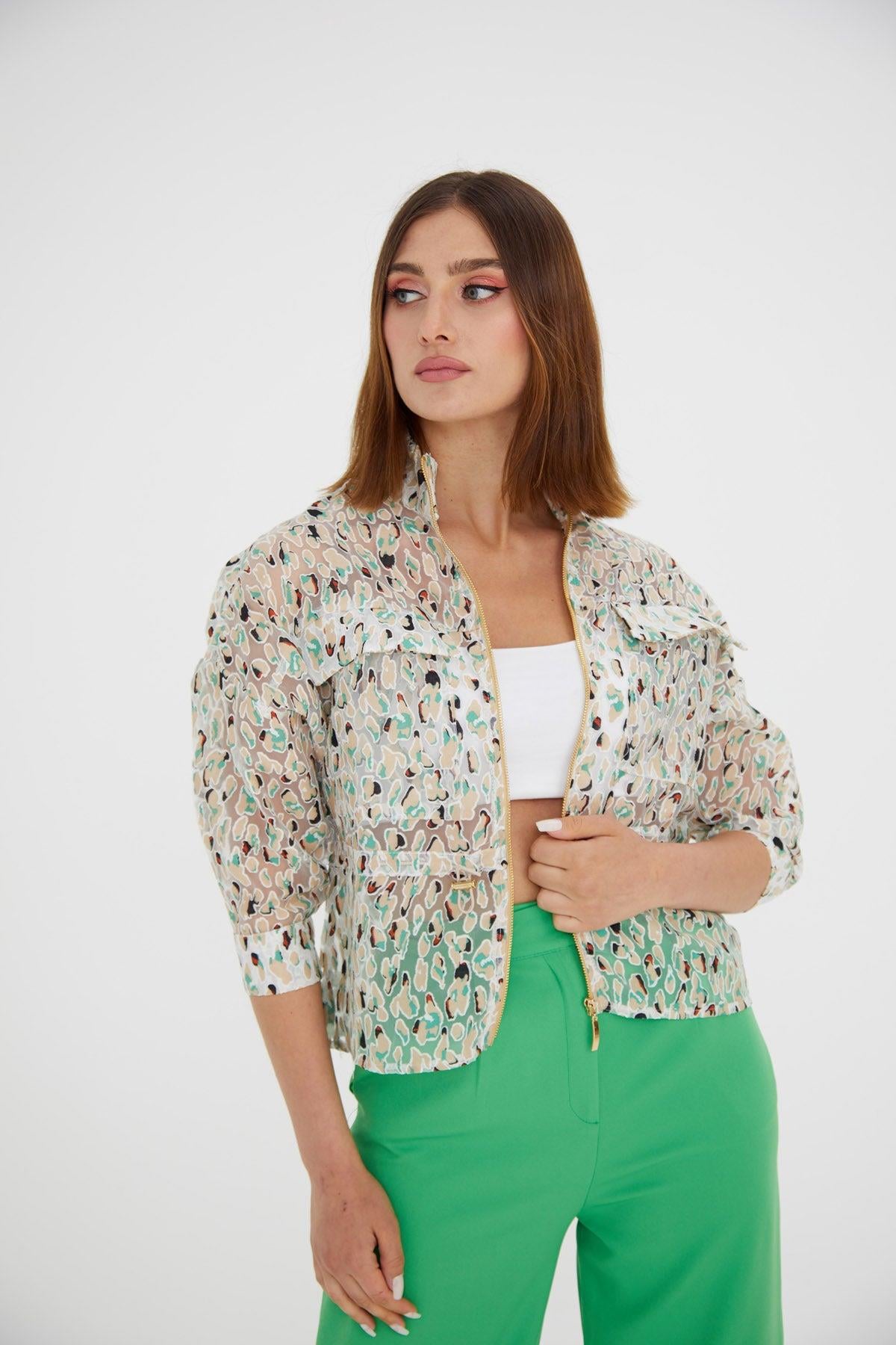 Net Work Model Önü Fermuarlı Ceket
