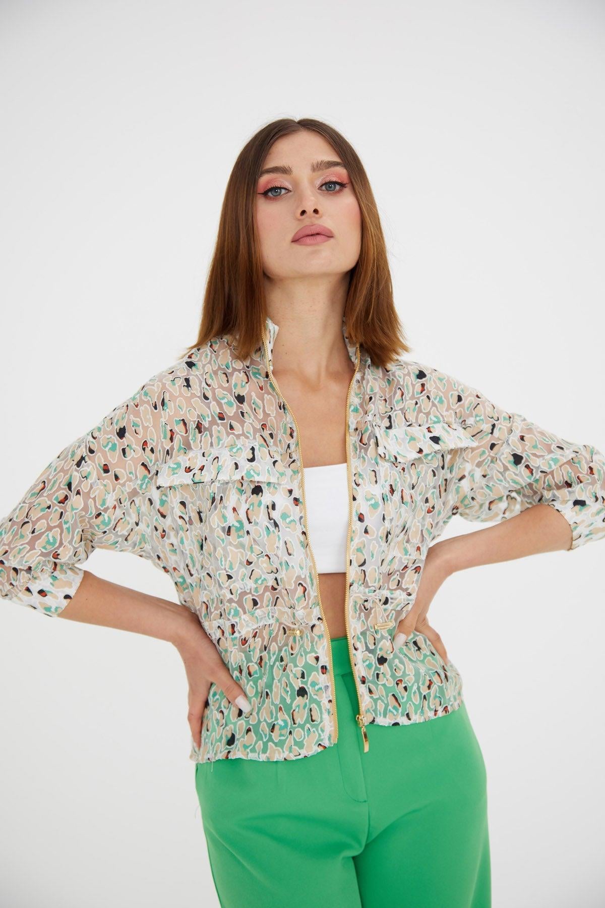 Net Work Model Önü Fermuarlı Ceket