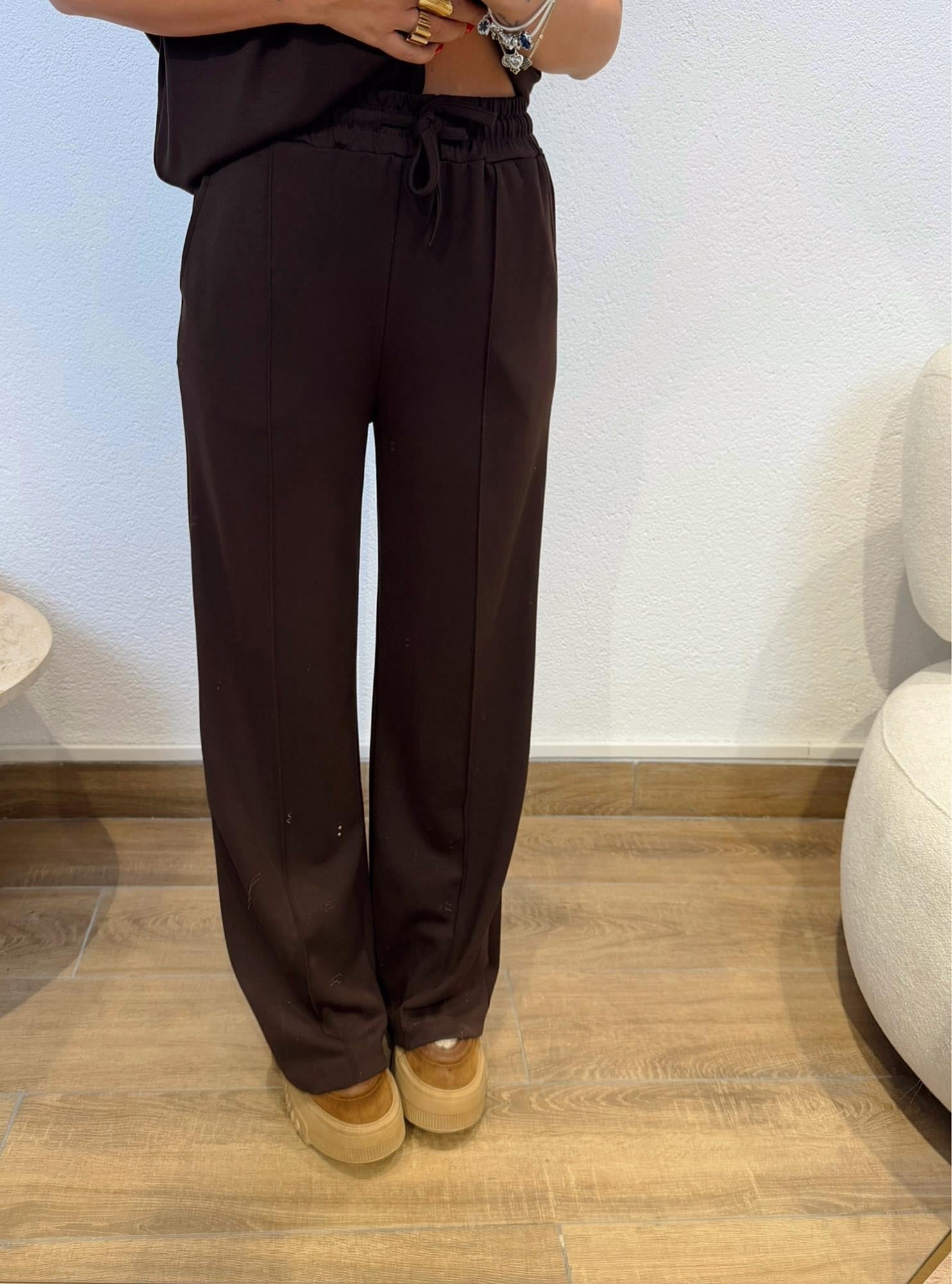 NW Model Omuz Düğme Detay Kahve Takım