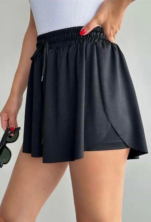 O.s.h Doku Siyah Şort Etek