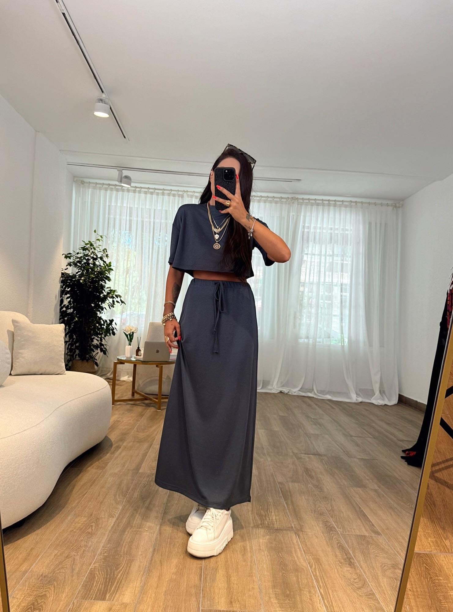 O.s.h Doku Crop&Etek Antrasit Takım