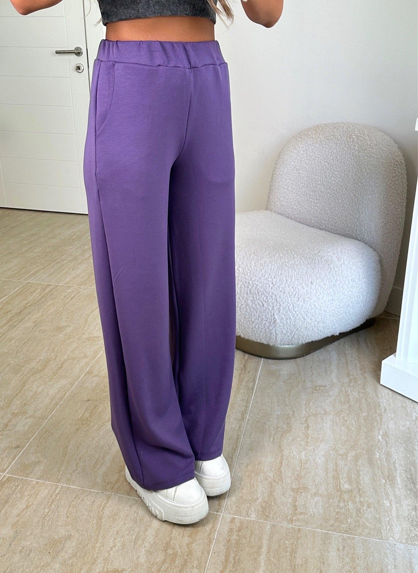 O.S.H Kumaş ve Model Bol Paça Mor Eşofman Altı