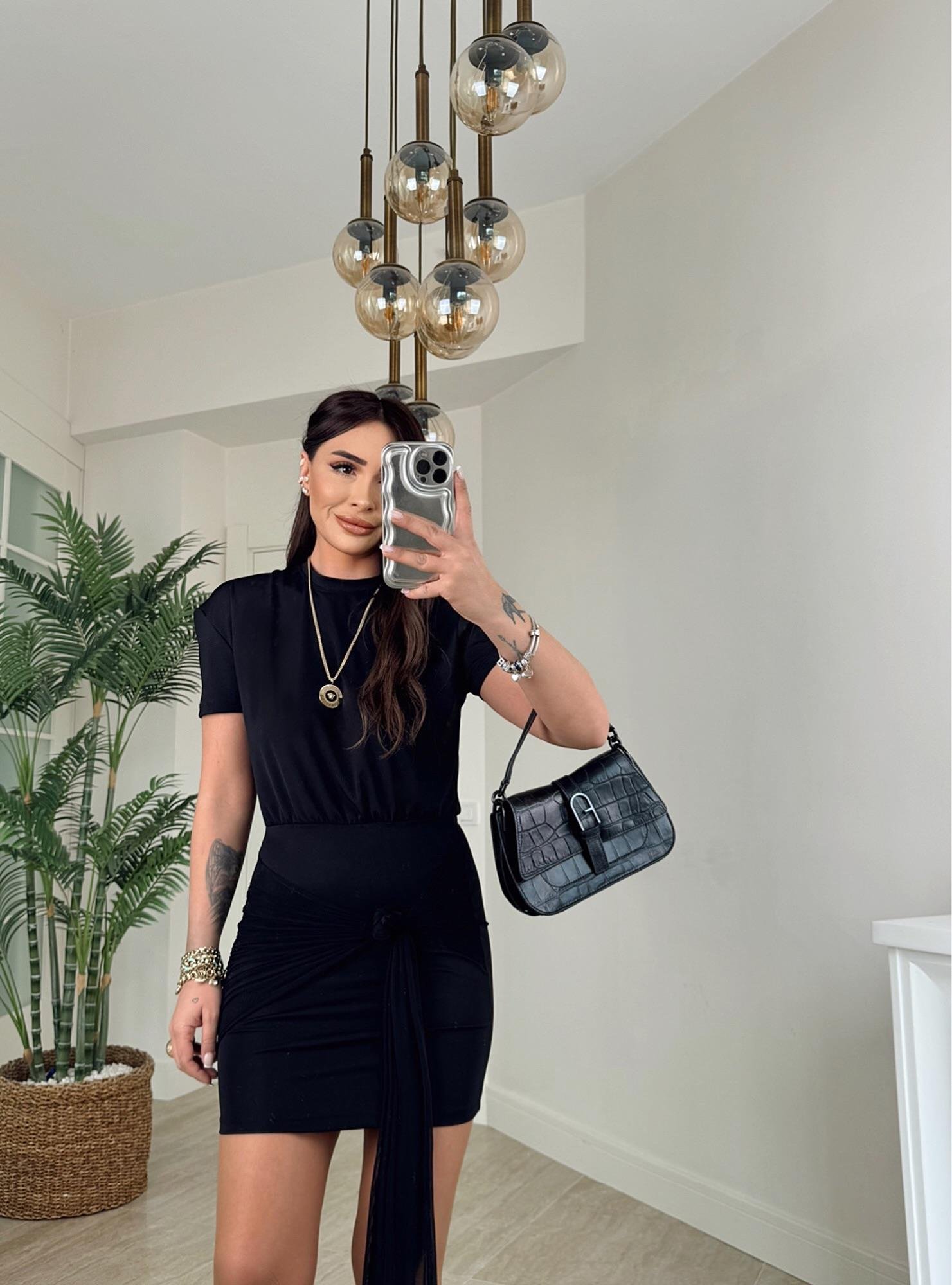 Önden Bağlamalı Sandy Mini Elbise