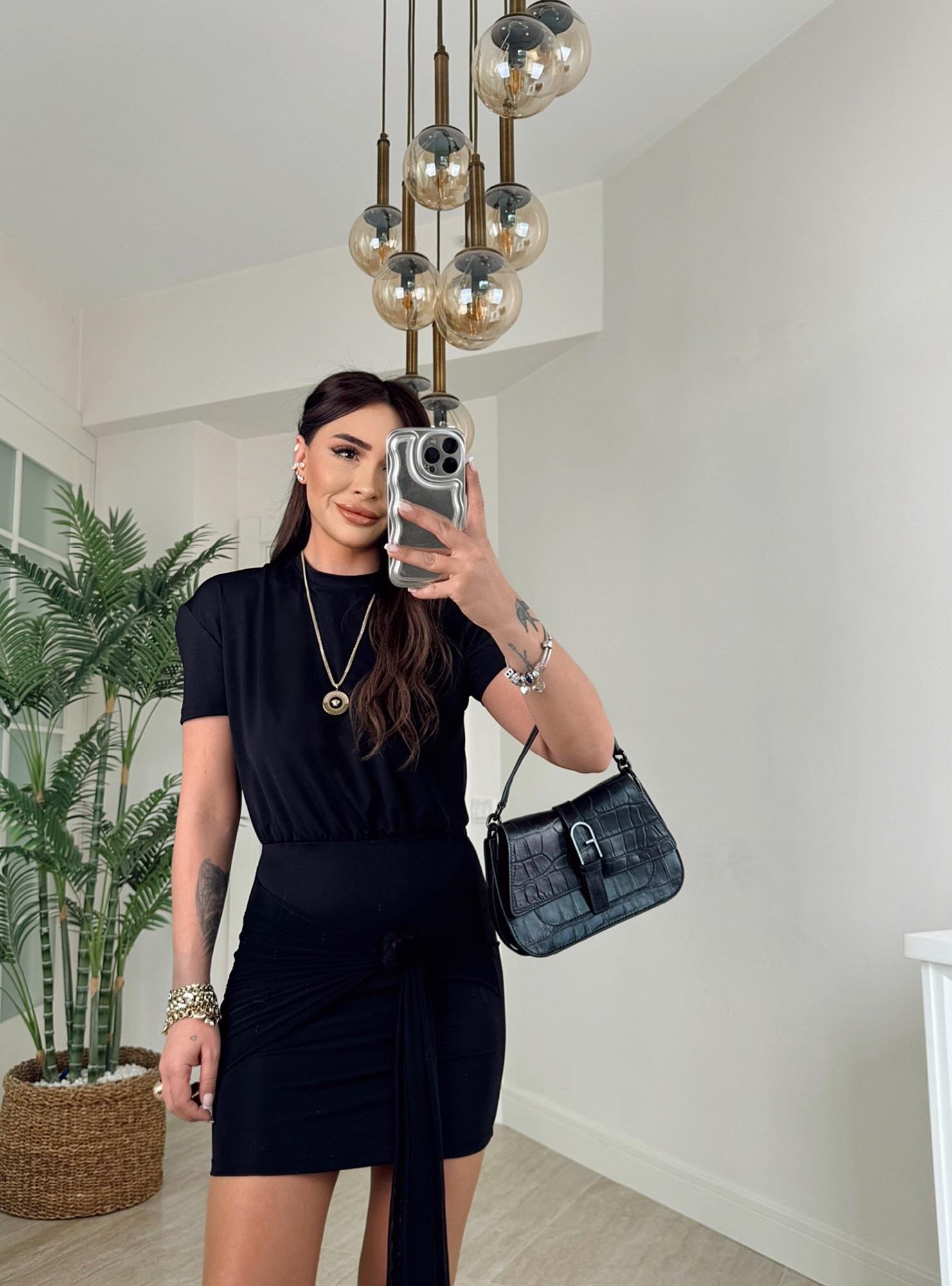 Önden Bağlamalı Sandy Mini Elbise
