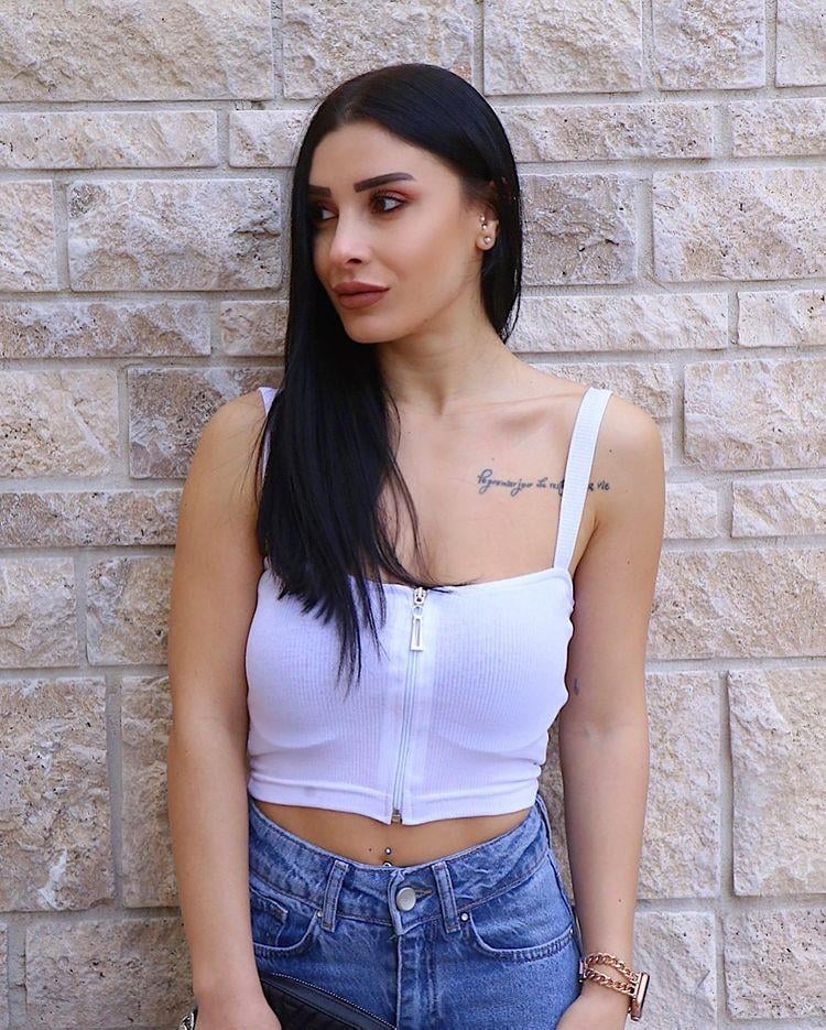 Orijinal Marka Beyaz Fermuarlı Fitilli Crop