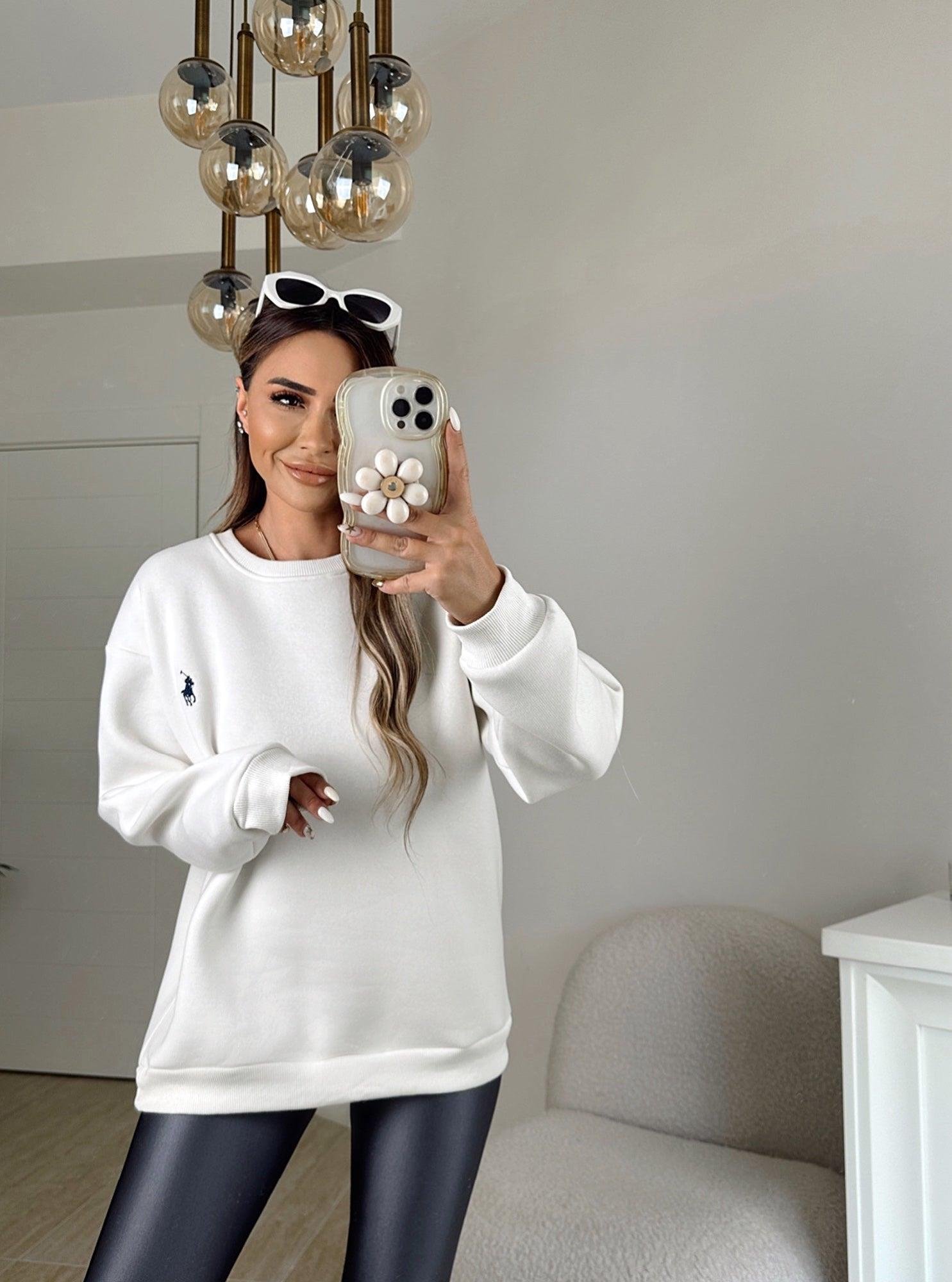 Orijinal Marka Beyaz Sweatshirt