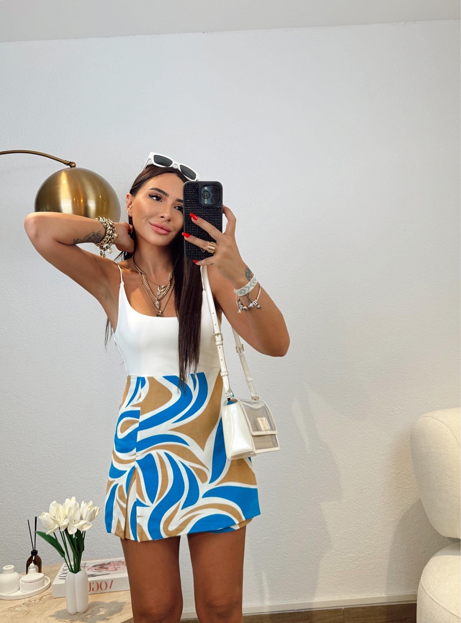 Orijinal Marka İp Askılı Beyaz Bodysuit