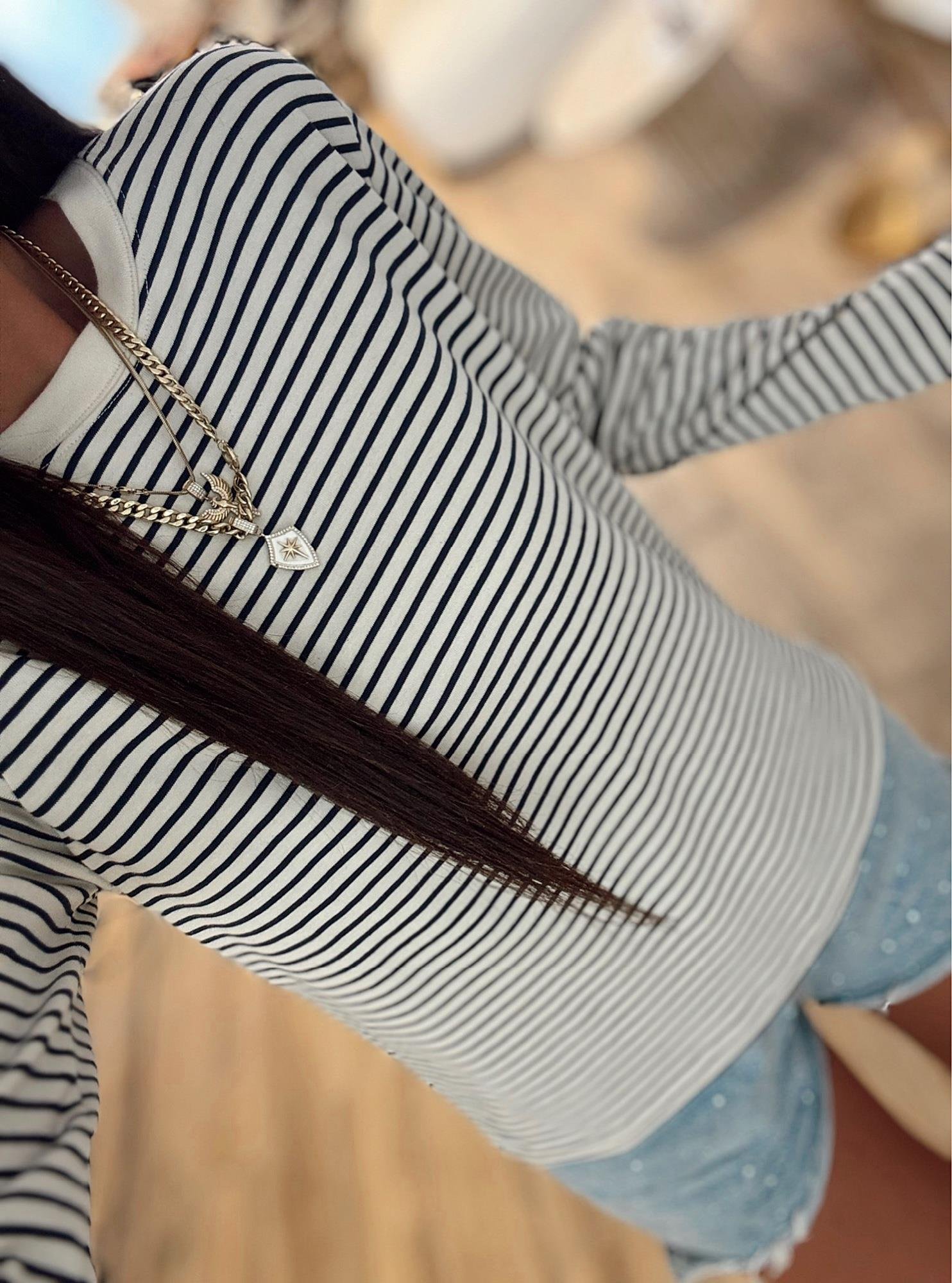 Orijinal Marka Laci Çizgili Mevsimlik Sweatshirt