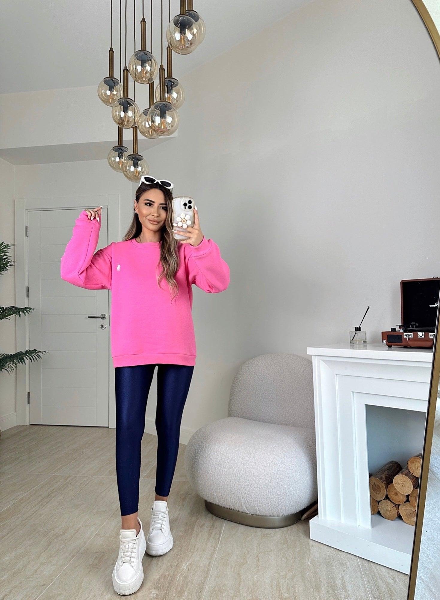 Orijinal Marka Pembe Sweatshirt