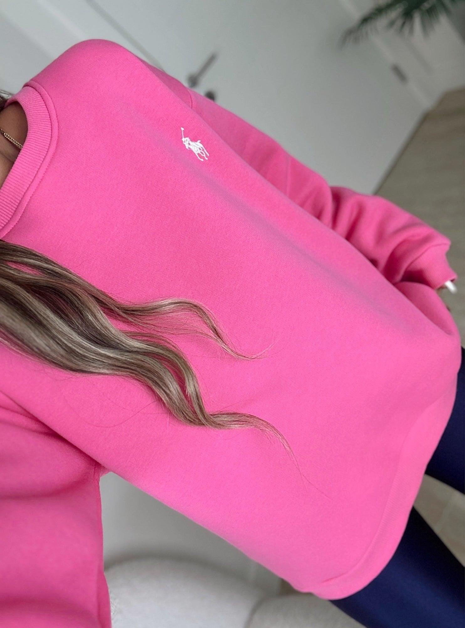 Orijinal Marka Pembe Sweatshirt