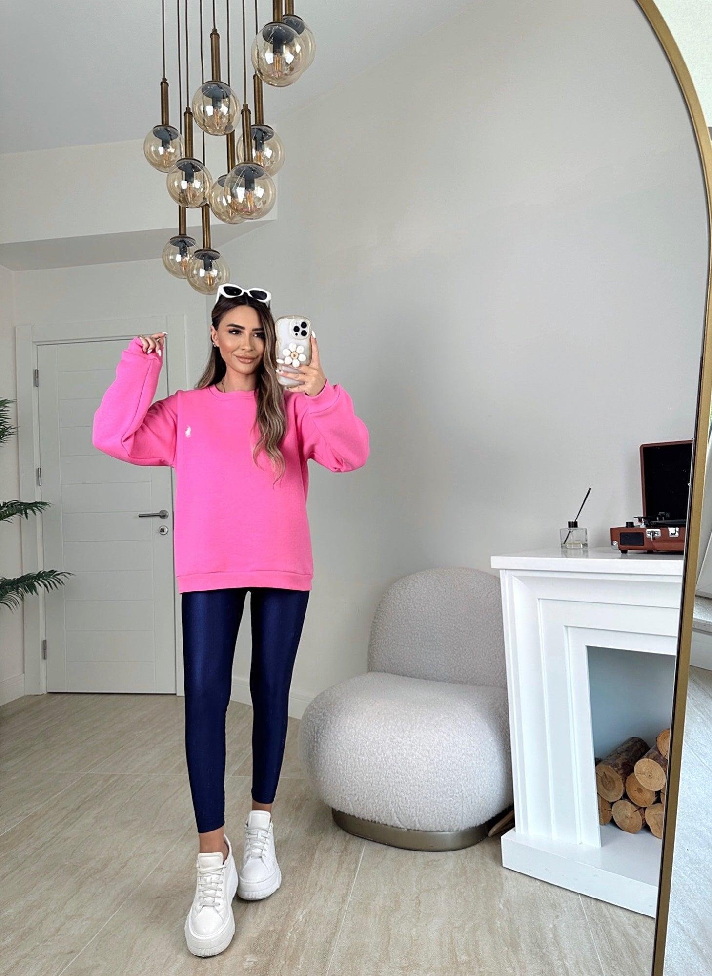 Orijinal Marka Pembe Sweatshirt