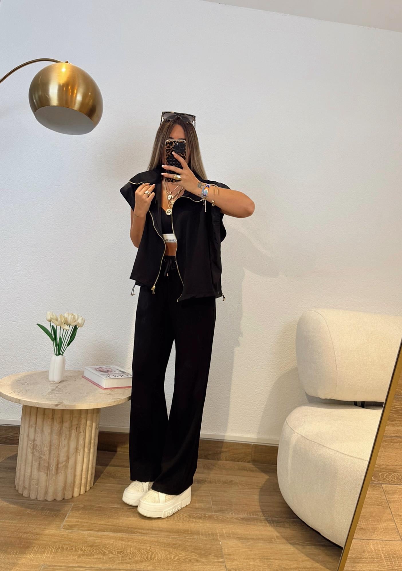 Orijinal Marka Premium Paraşüt Detay Modal Siyah Takım