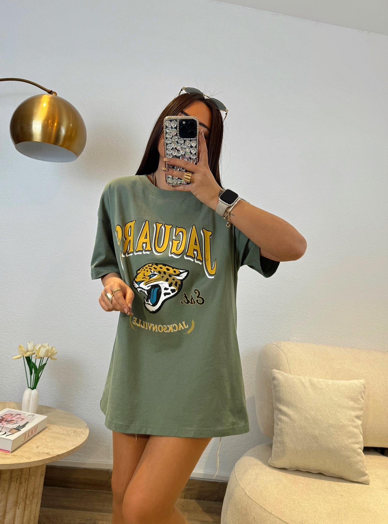 Orj Marka Jaguar Baskı Tshirt