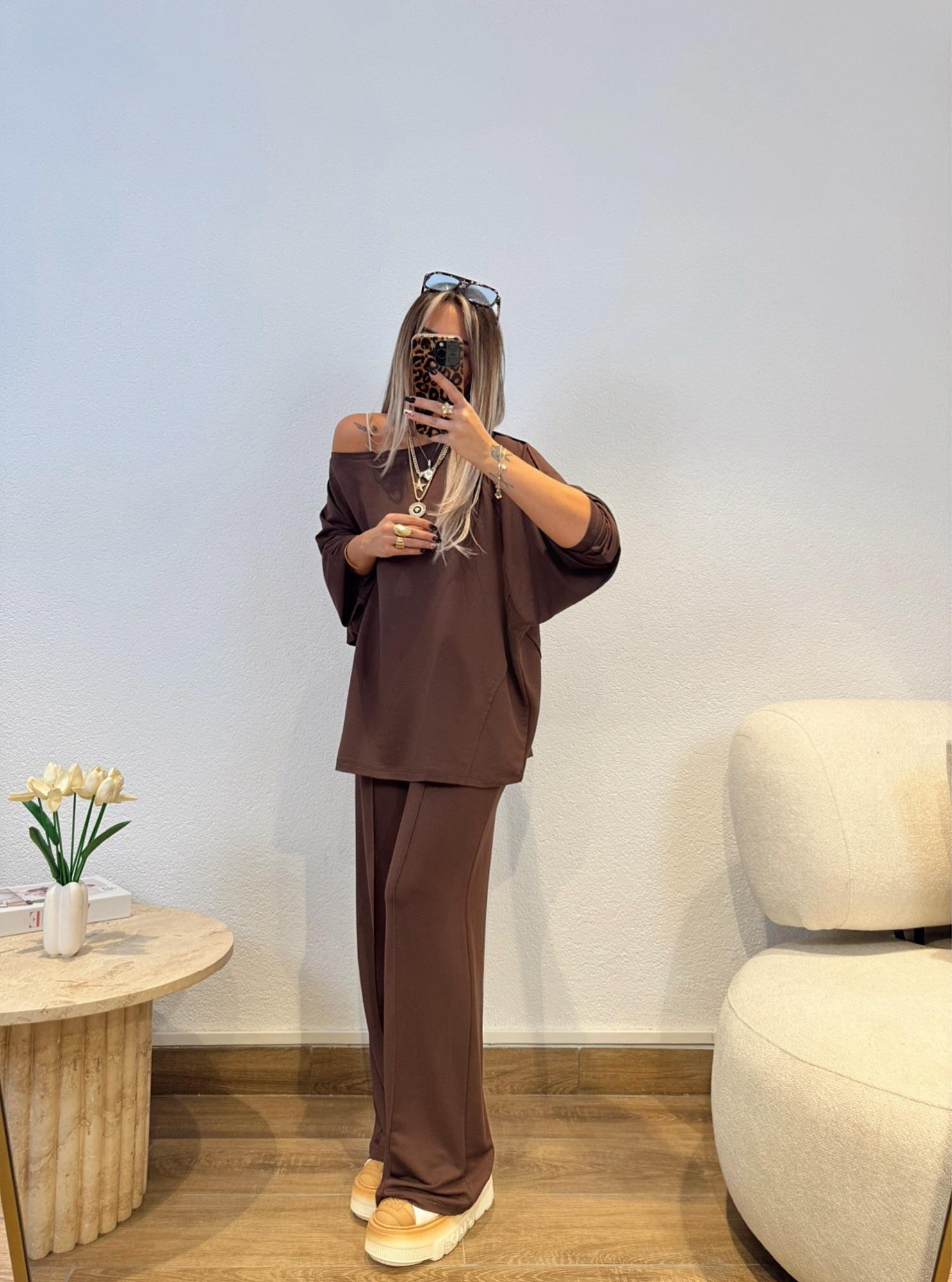 Oversize Modal Kahve Takım