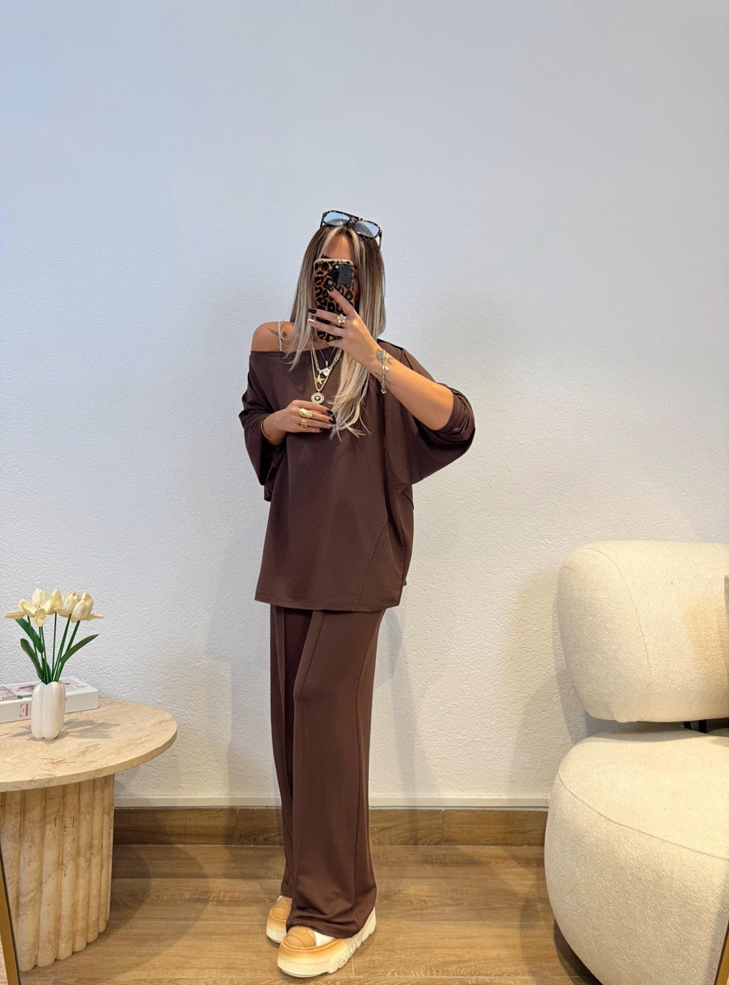 Oversize Modal Kahve Takım