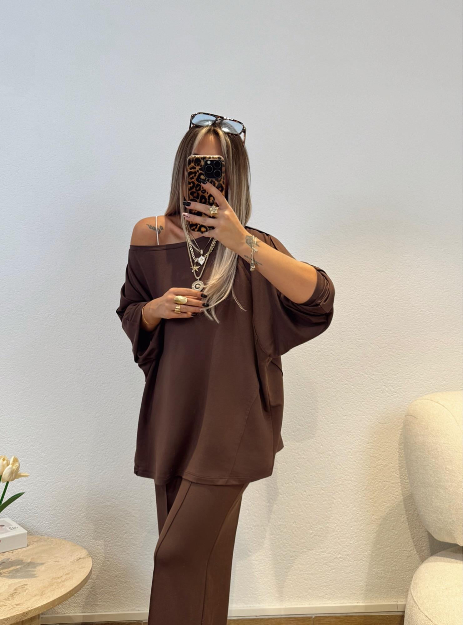 Oversize Modal Kahve Takım