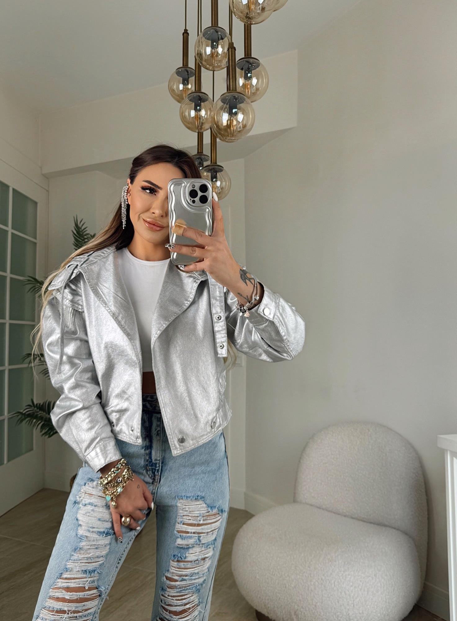 Pamuklu Kolsuz Beyaz Crop Badi