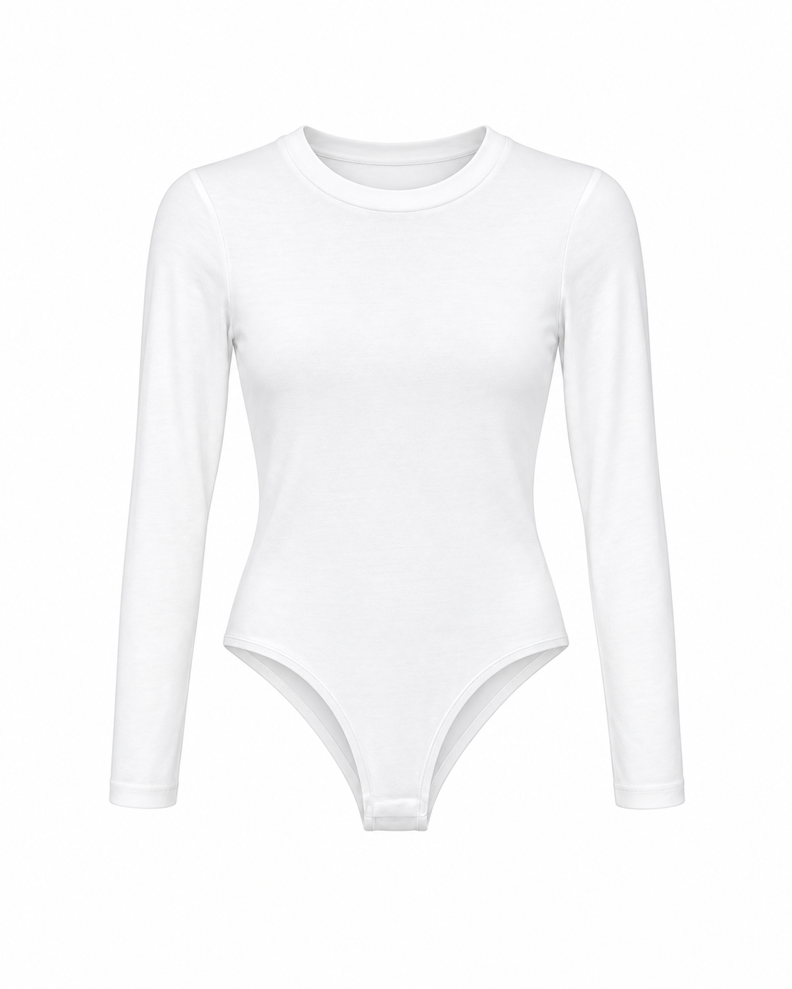 Pamuklu Seri Parmak Geçmeli Basic Beyaz Bodysuit