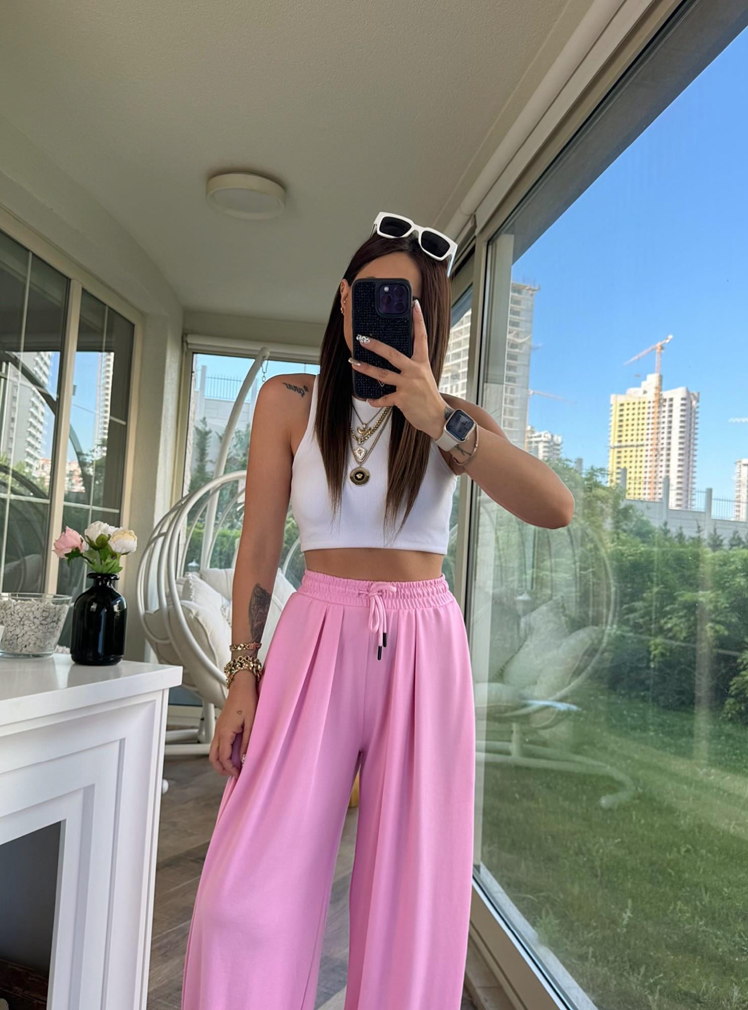 Pembe Modal Doku Şalvar