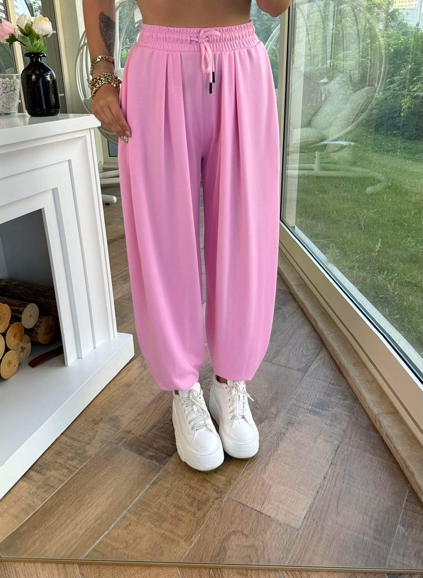 Pembe Modal Doku Şalvar