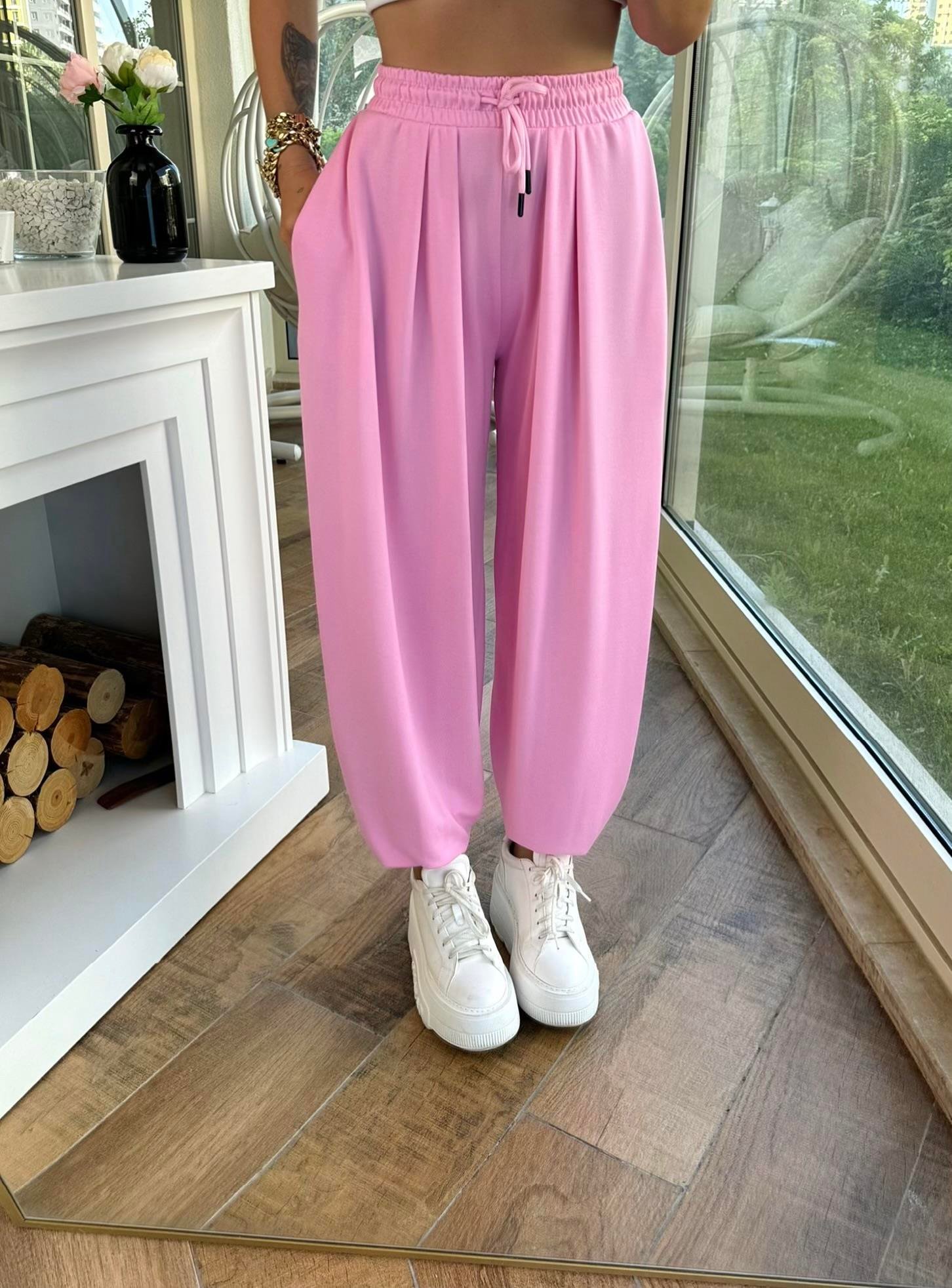 Pembe Modal Doku Şalvar