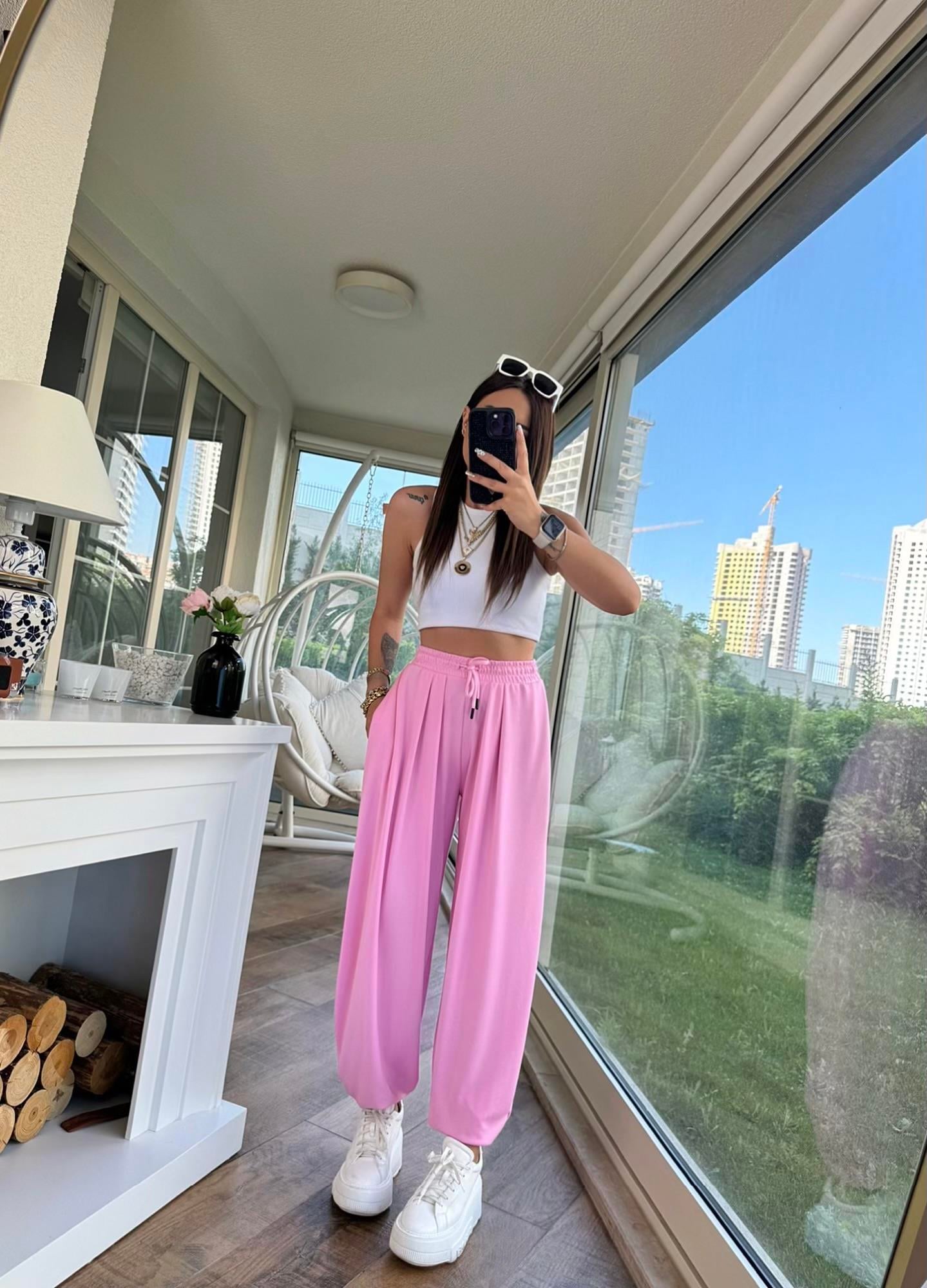 Pembe Modal Doku Şalvar