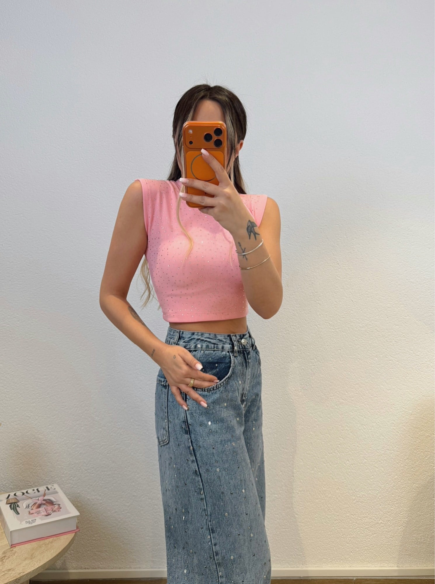 Pembe Taşlı Ottomon Crop