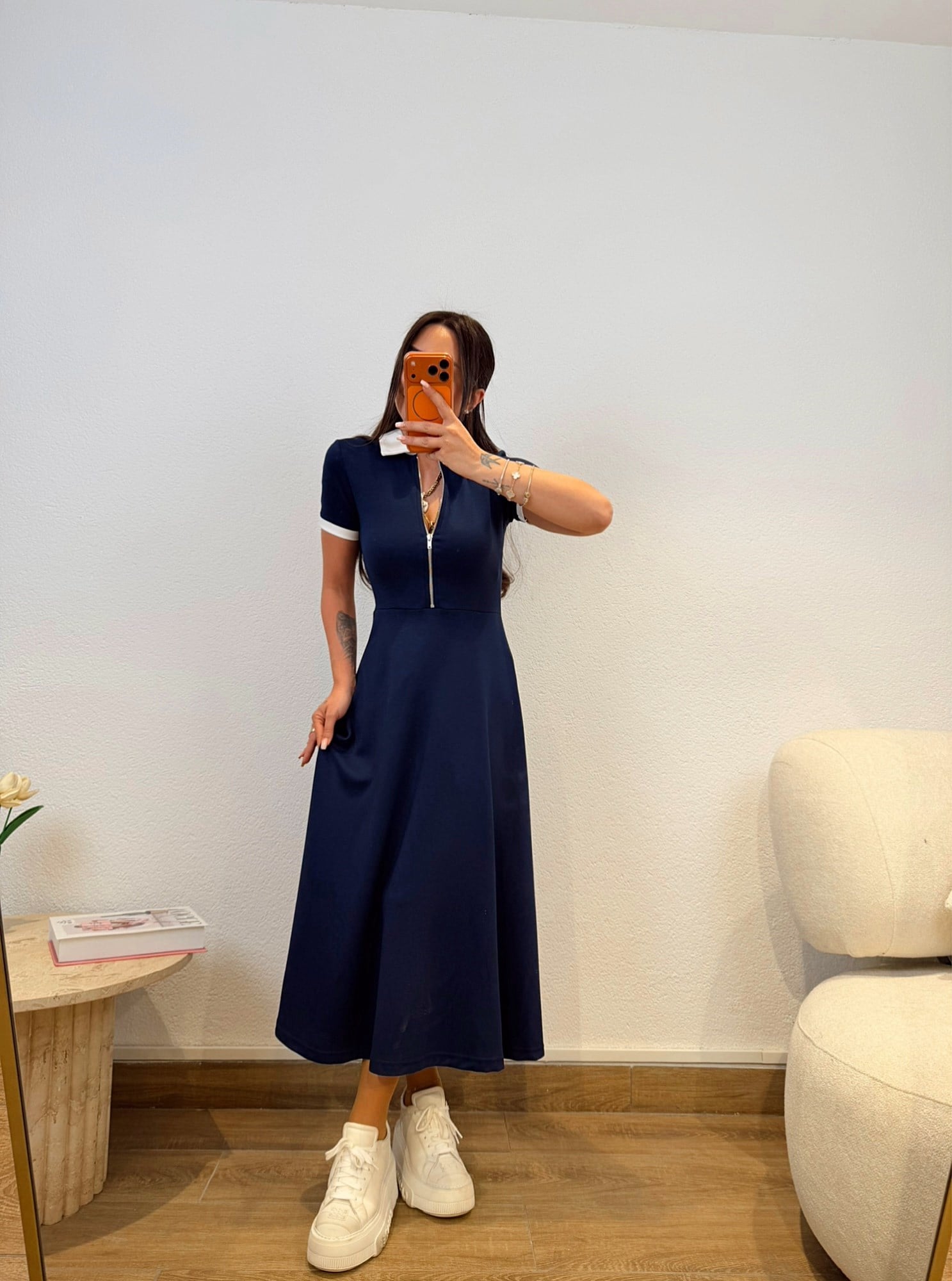 Polo Yaka Laci Modal Basic Elbise