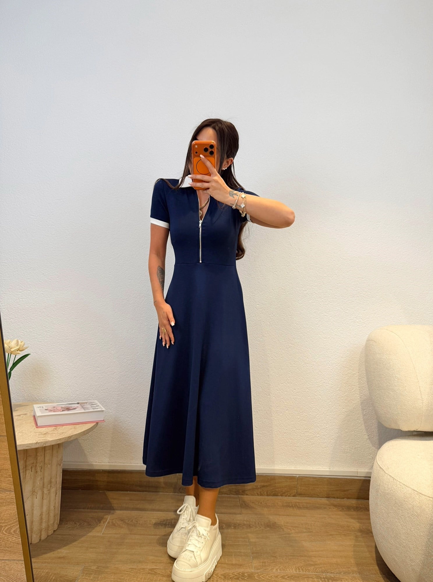 Polo Yaka Laci Modal Basic Elbise