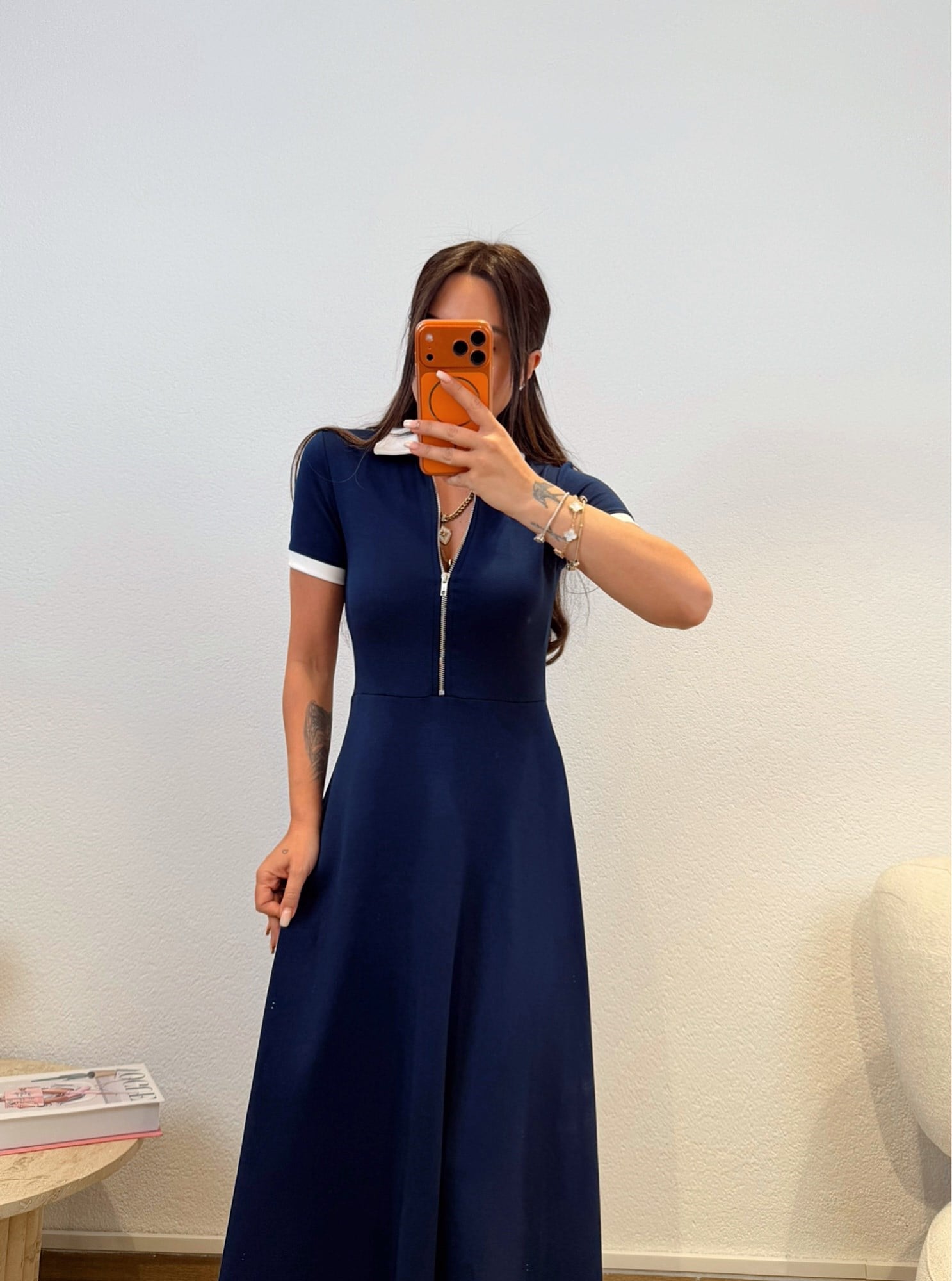 Polo Yaka Laci Modal Basic Elbise