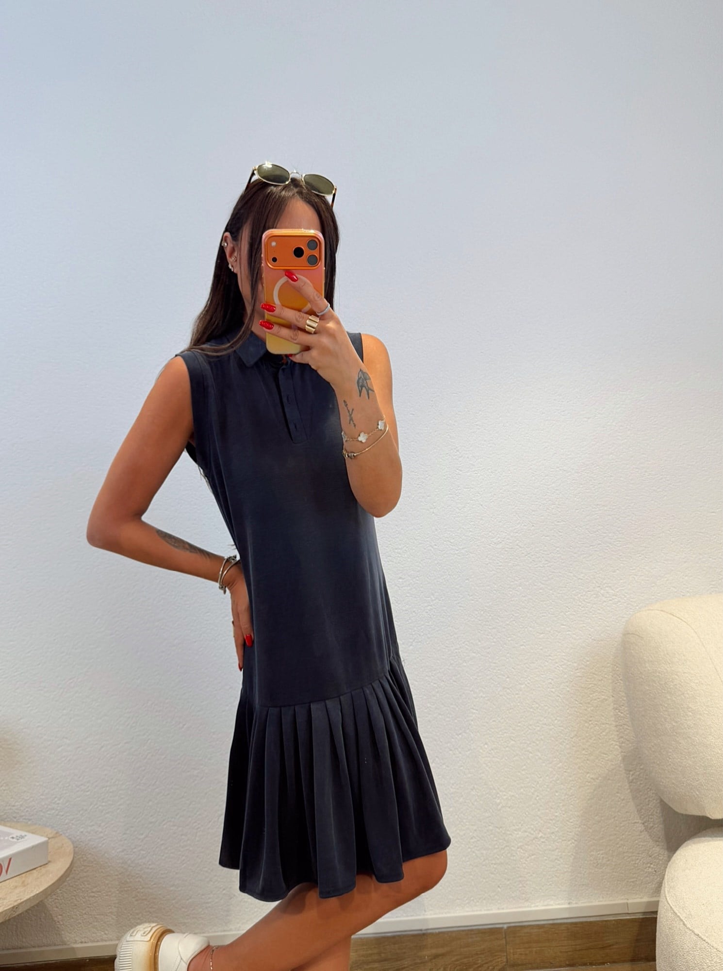 Polo Yaka Laci Modal Basic Elbise