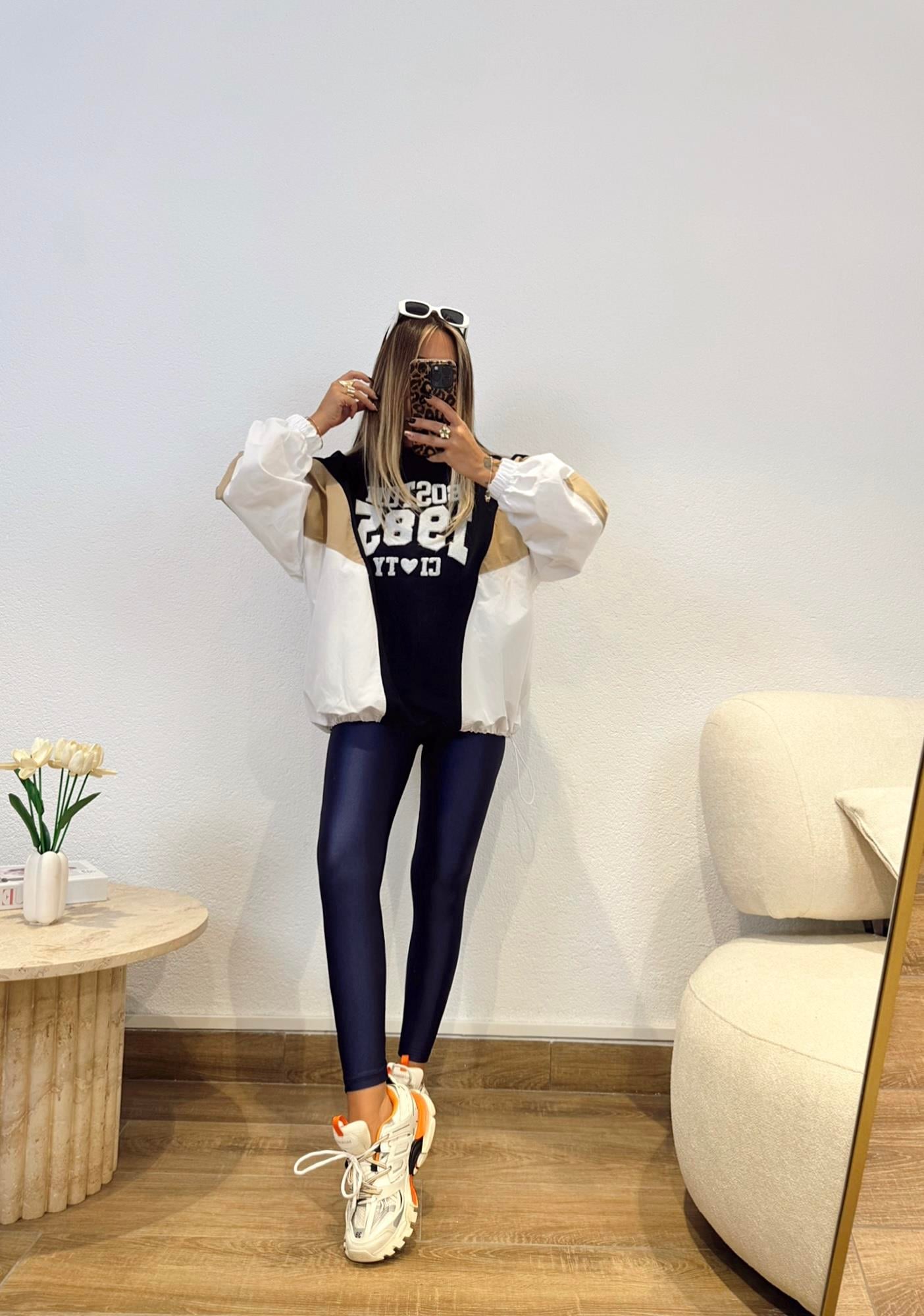 Poplin Detay Büzgülü Sweatshirt