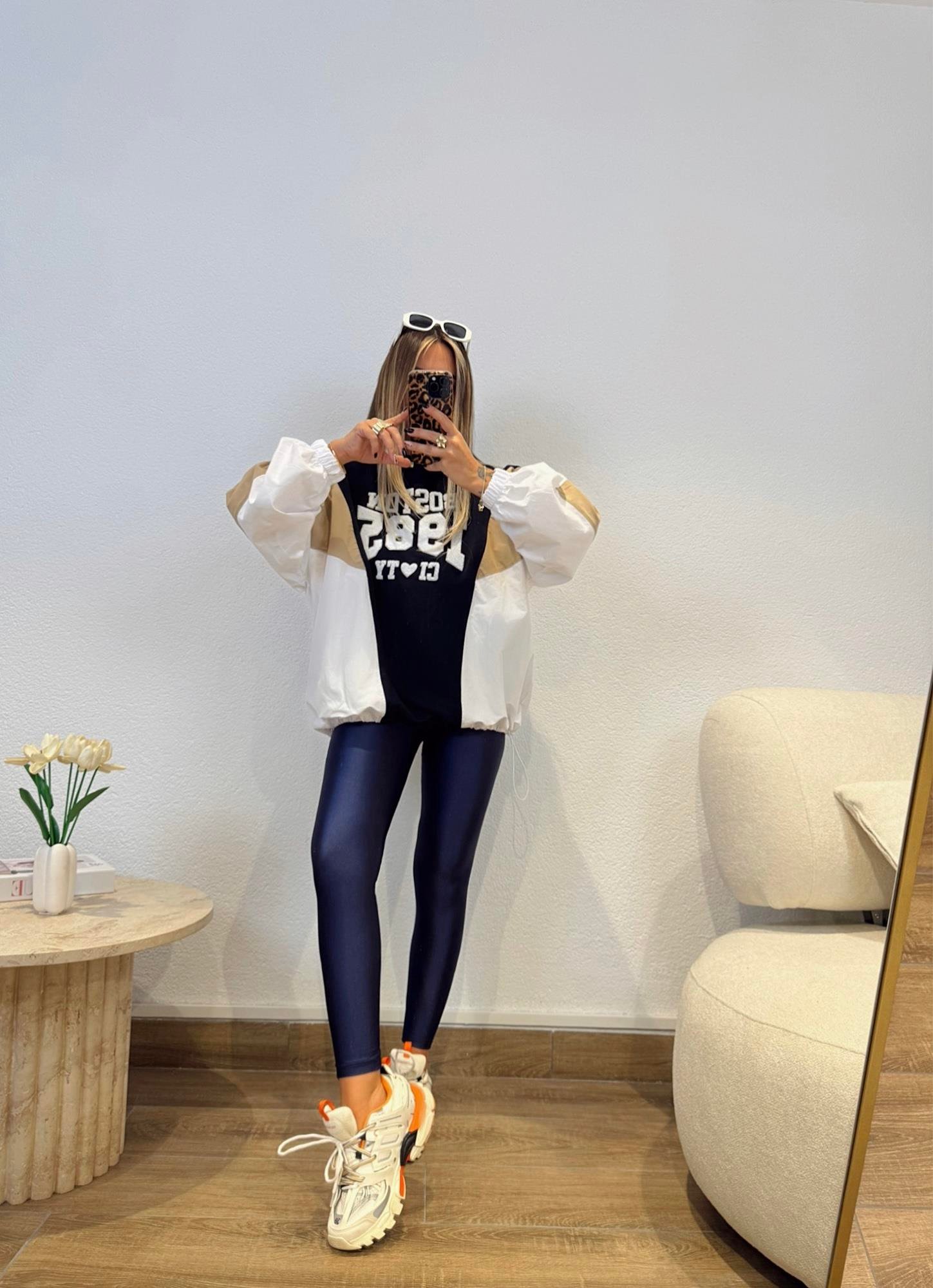 Poplin Detay Büzgülü Sweatshirt