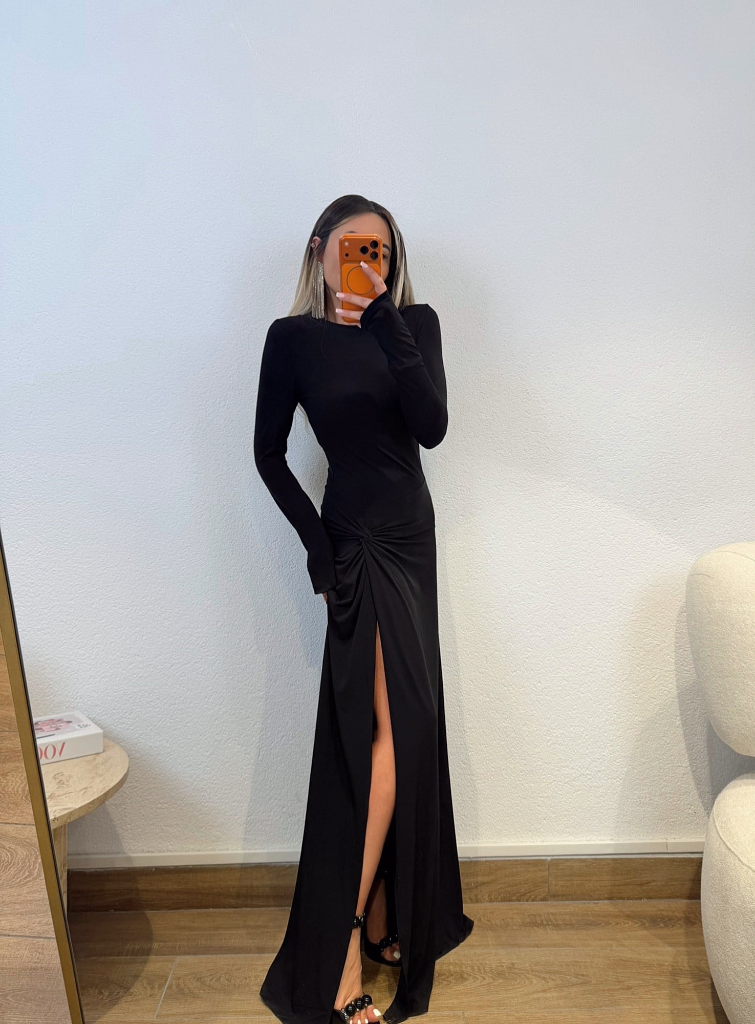 Premium Derin Yırtmaçlı Maxi Eibise