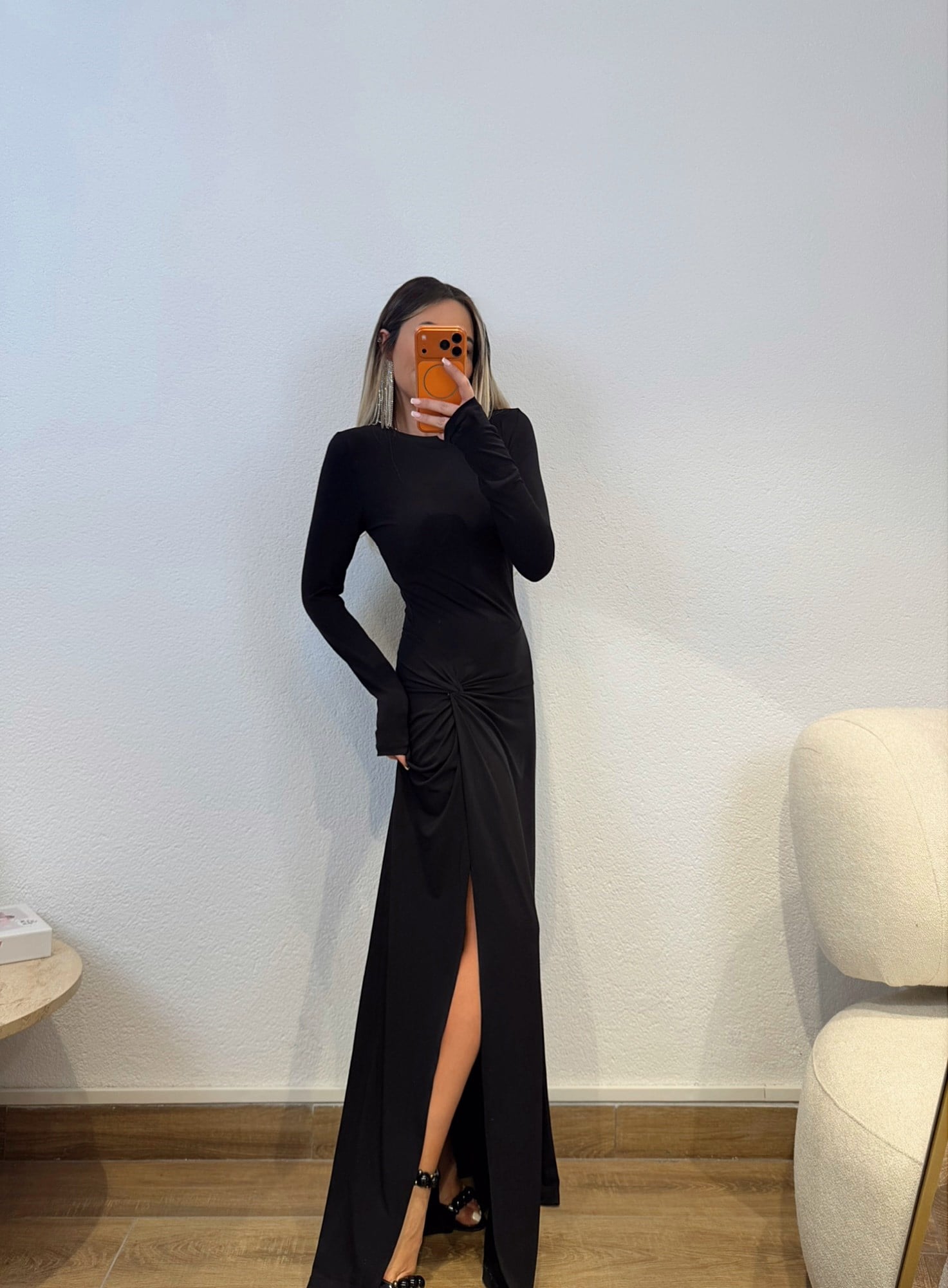 Premium Derin Yırtmaçlı Maxi Eibise